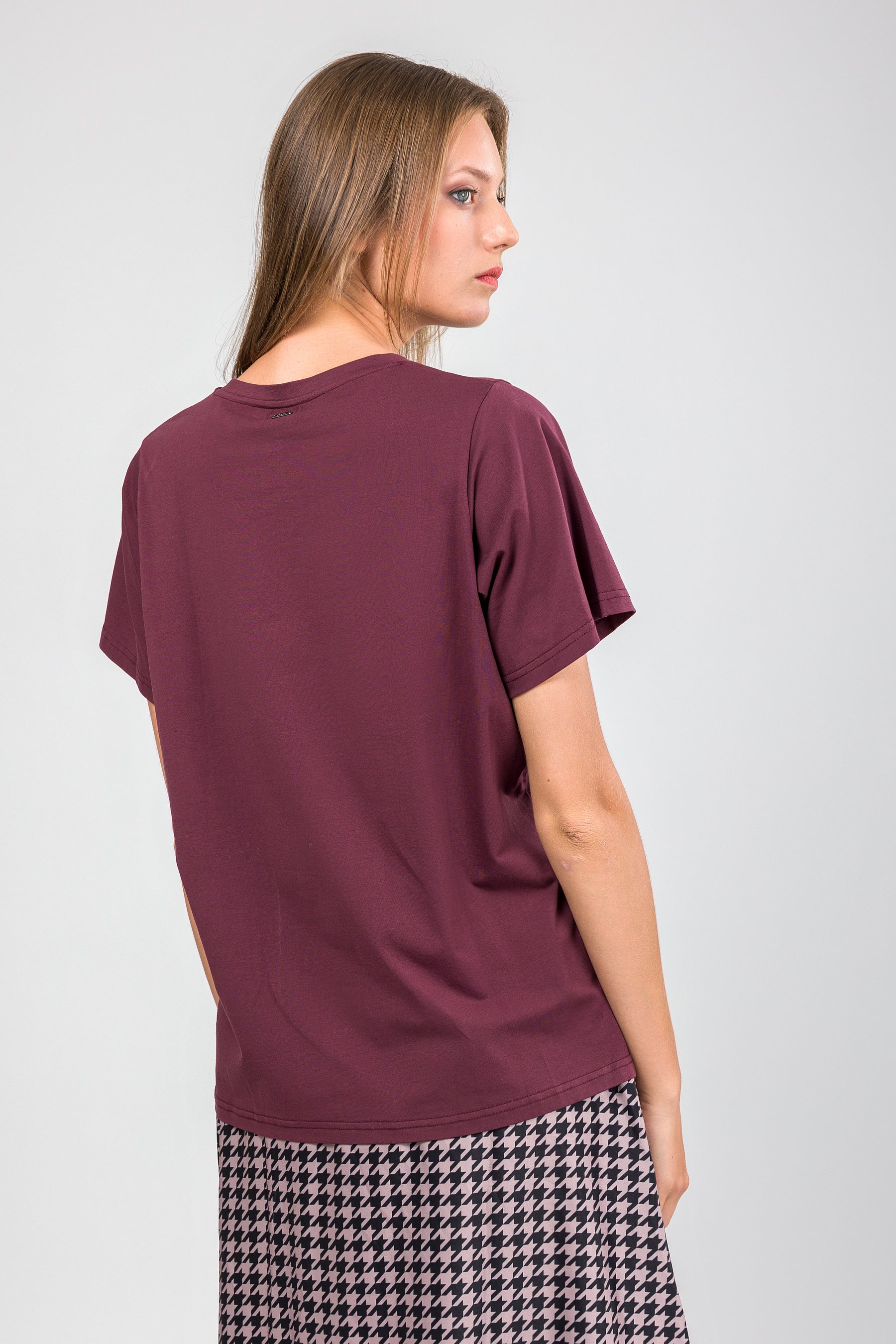 Manifesto burgundy short sleeve T-shirt