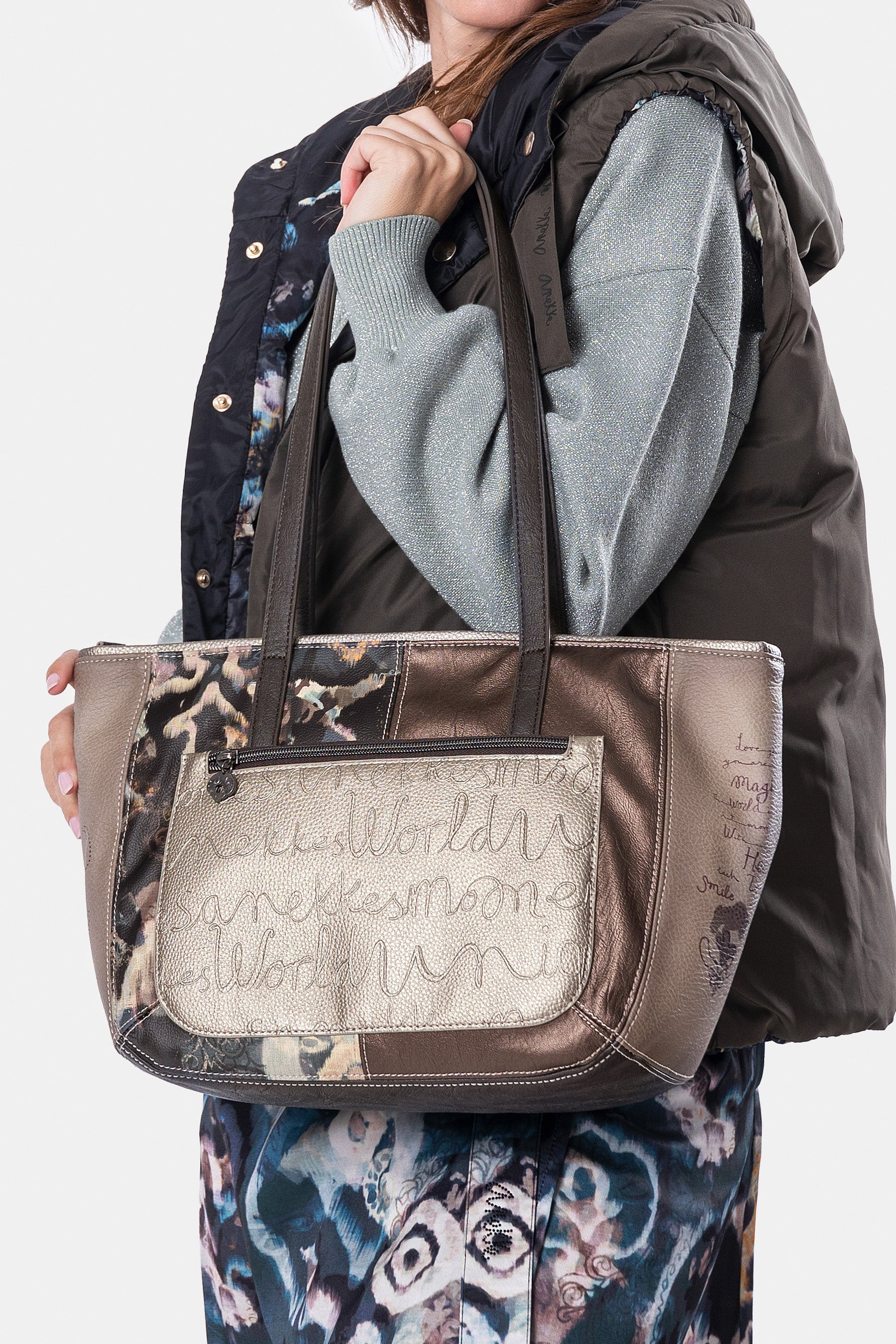 Real large shoulder bag