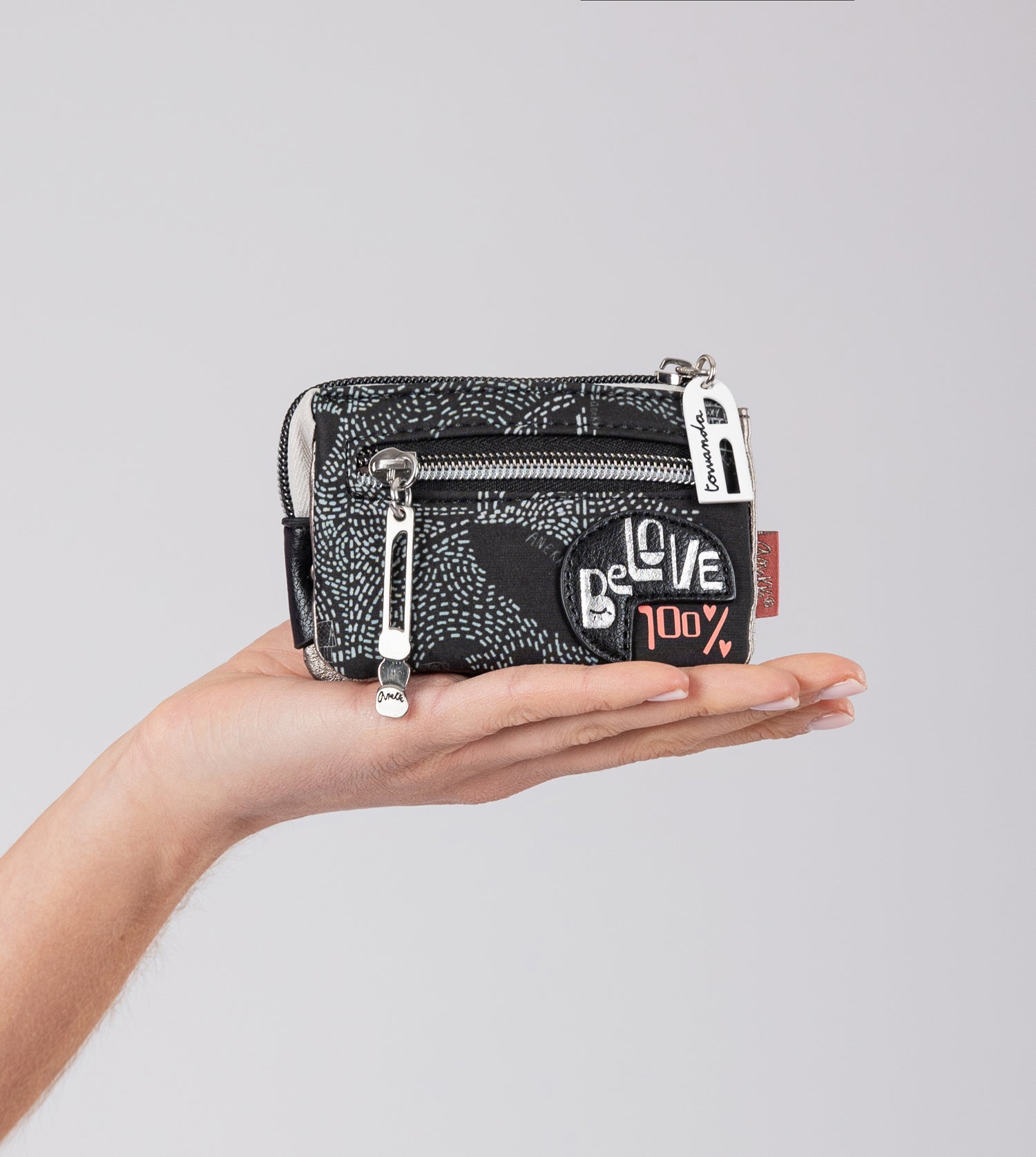 Nature Sixties triple-compartment coin purse