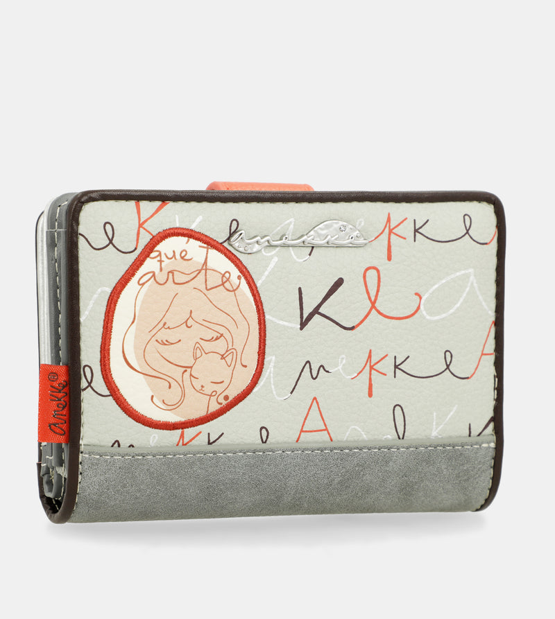 Monedero Anekke Con Protección RFID - Multicolor, Espacio Para 10 Tarjetas, Bolsillo Para Monedas