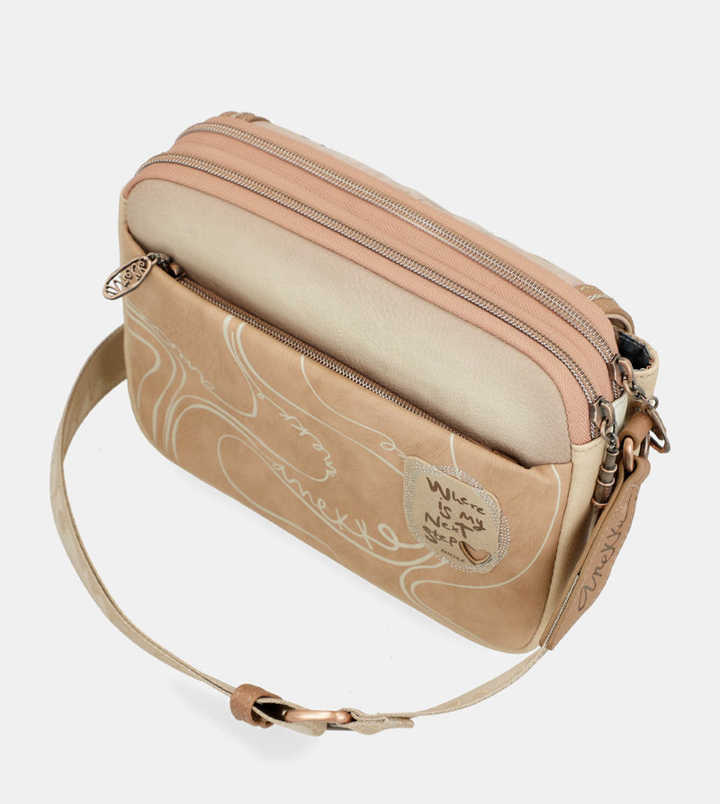 Oval flap crossbody bag Memories