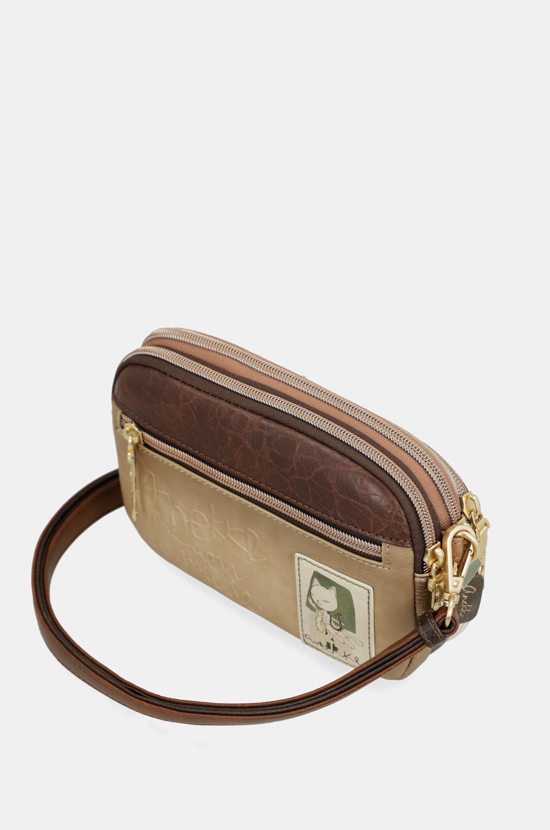 Small triple-compartment crossbody bag Muse