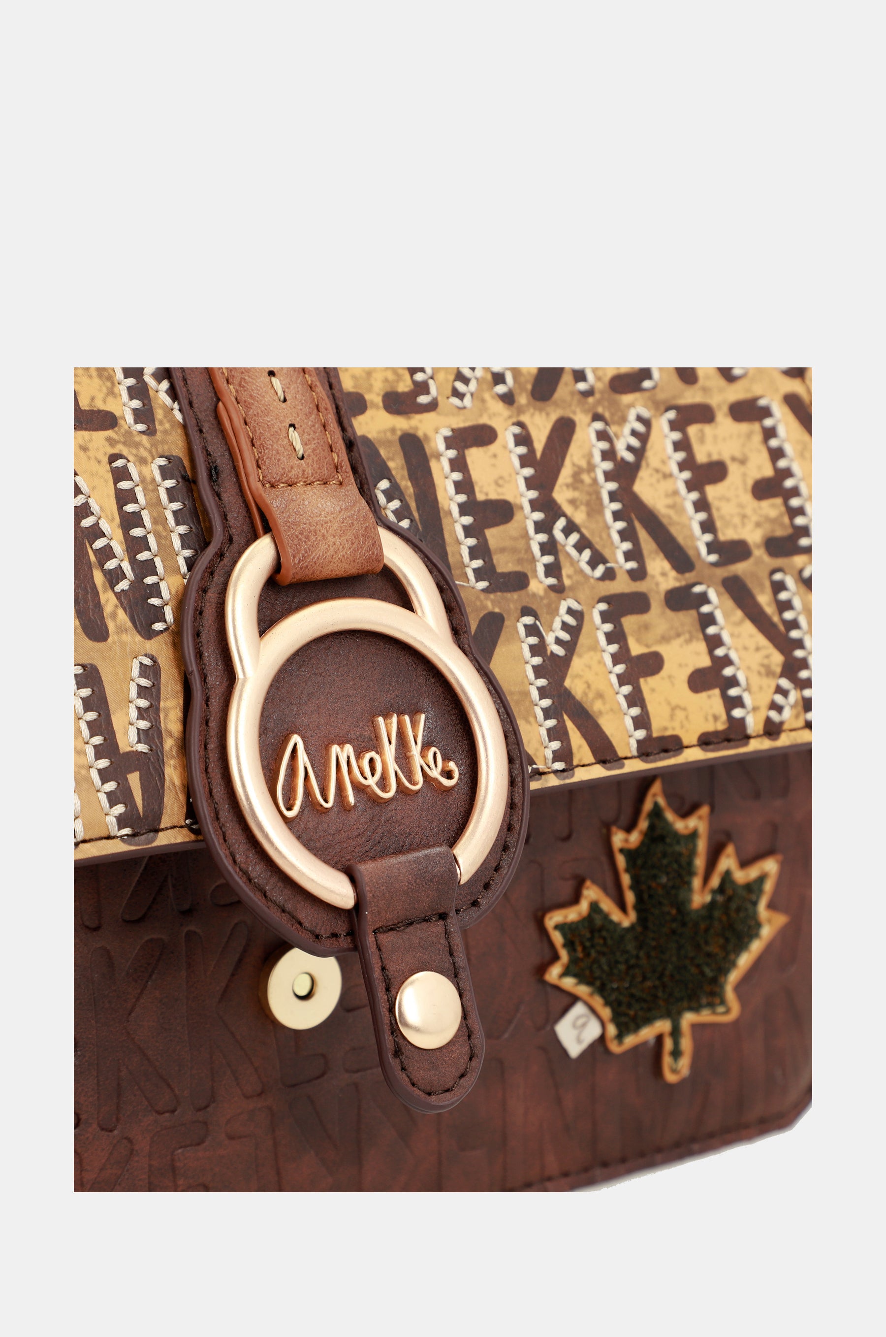 Urban brown flap shoulder bag