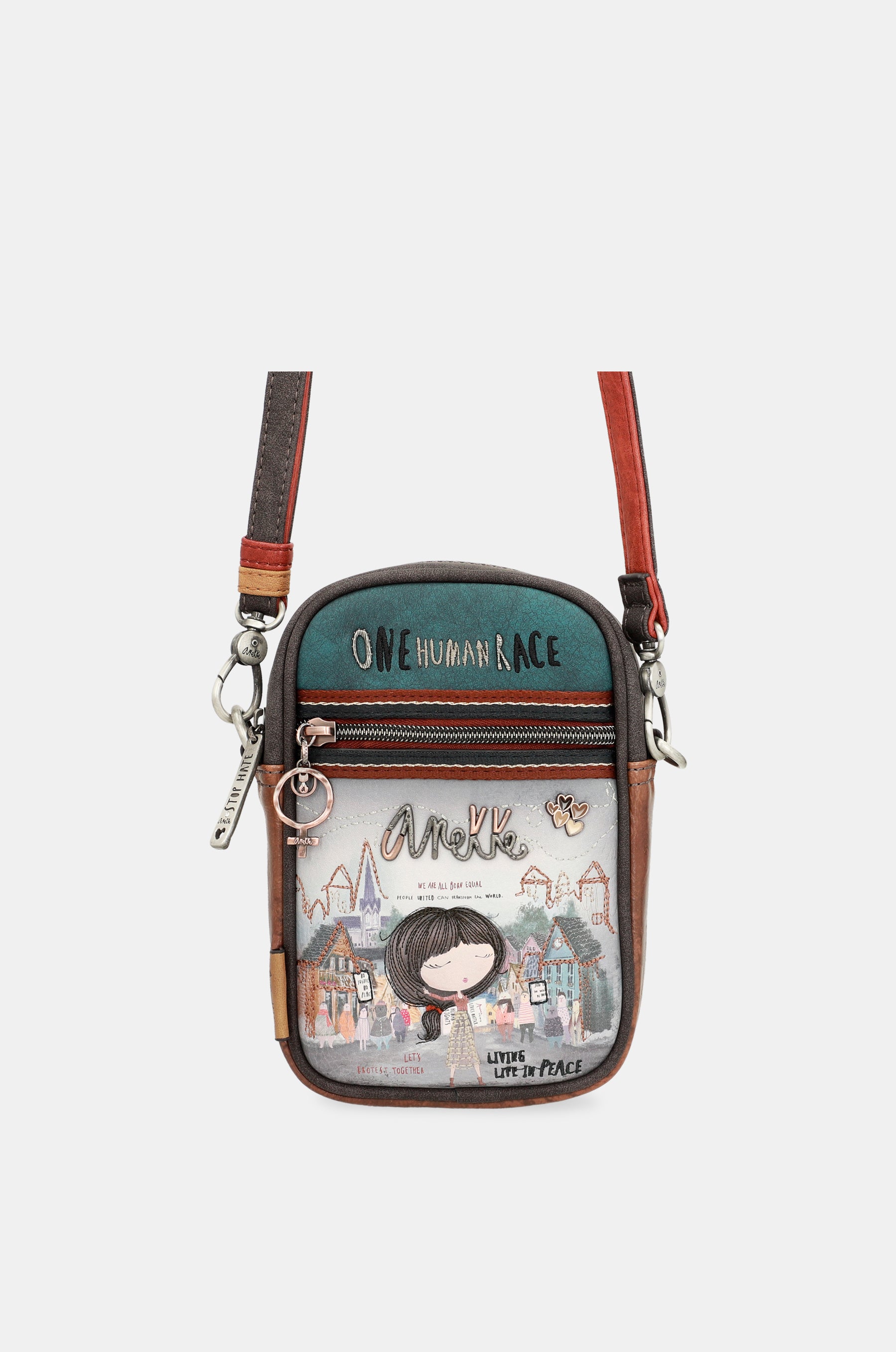 Mini shoulder bag with front pocket Voice
