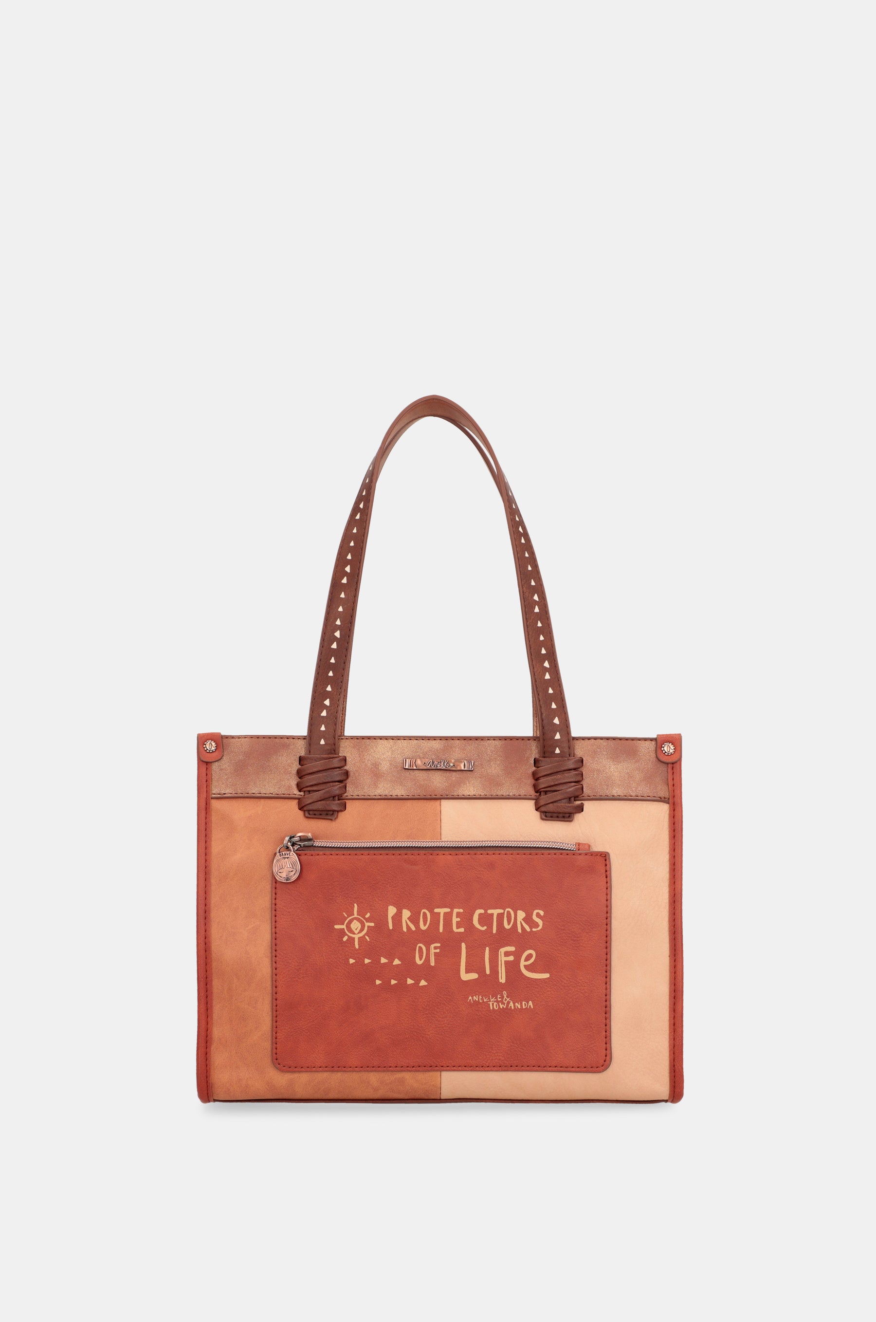 Menire printed tote bag with shoulder strap
