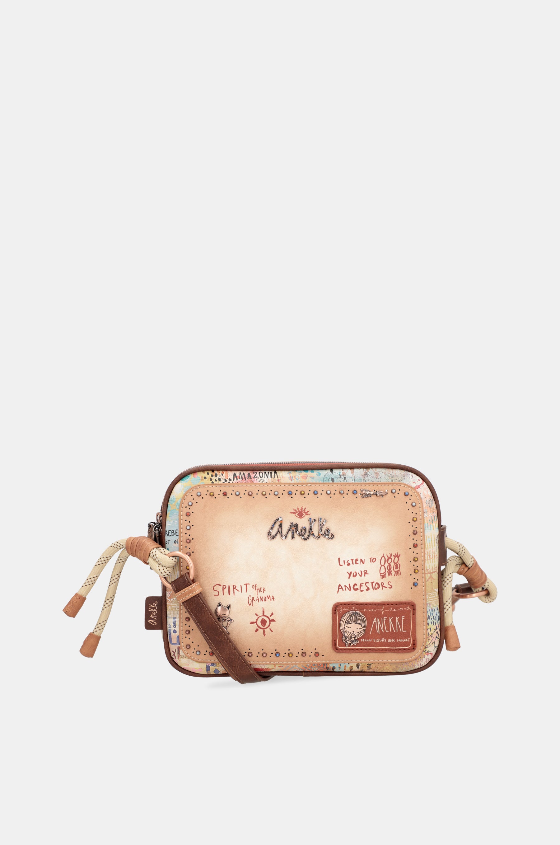Tribe crossbody bag with 3 compartments