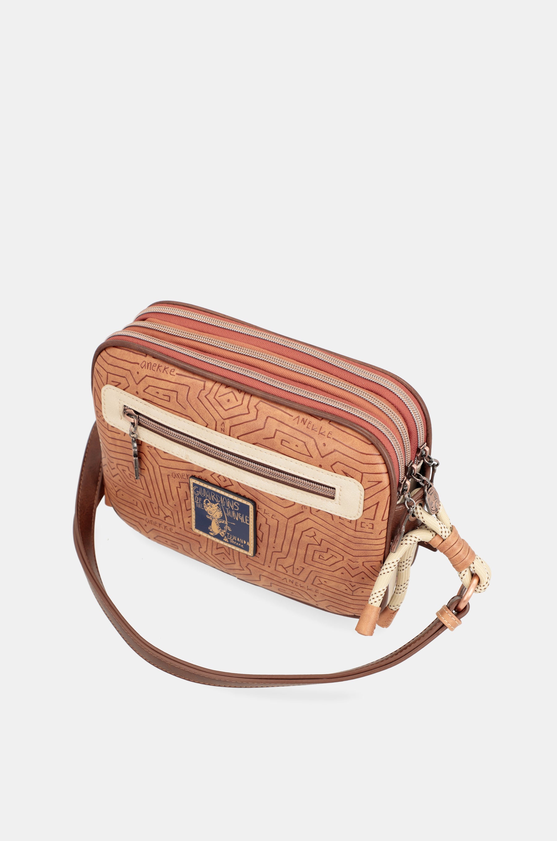 Tribe crossbody bag with 3 compartments