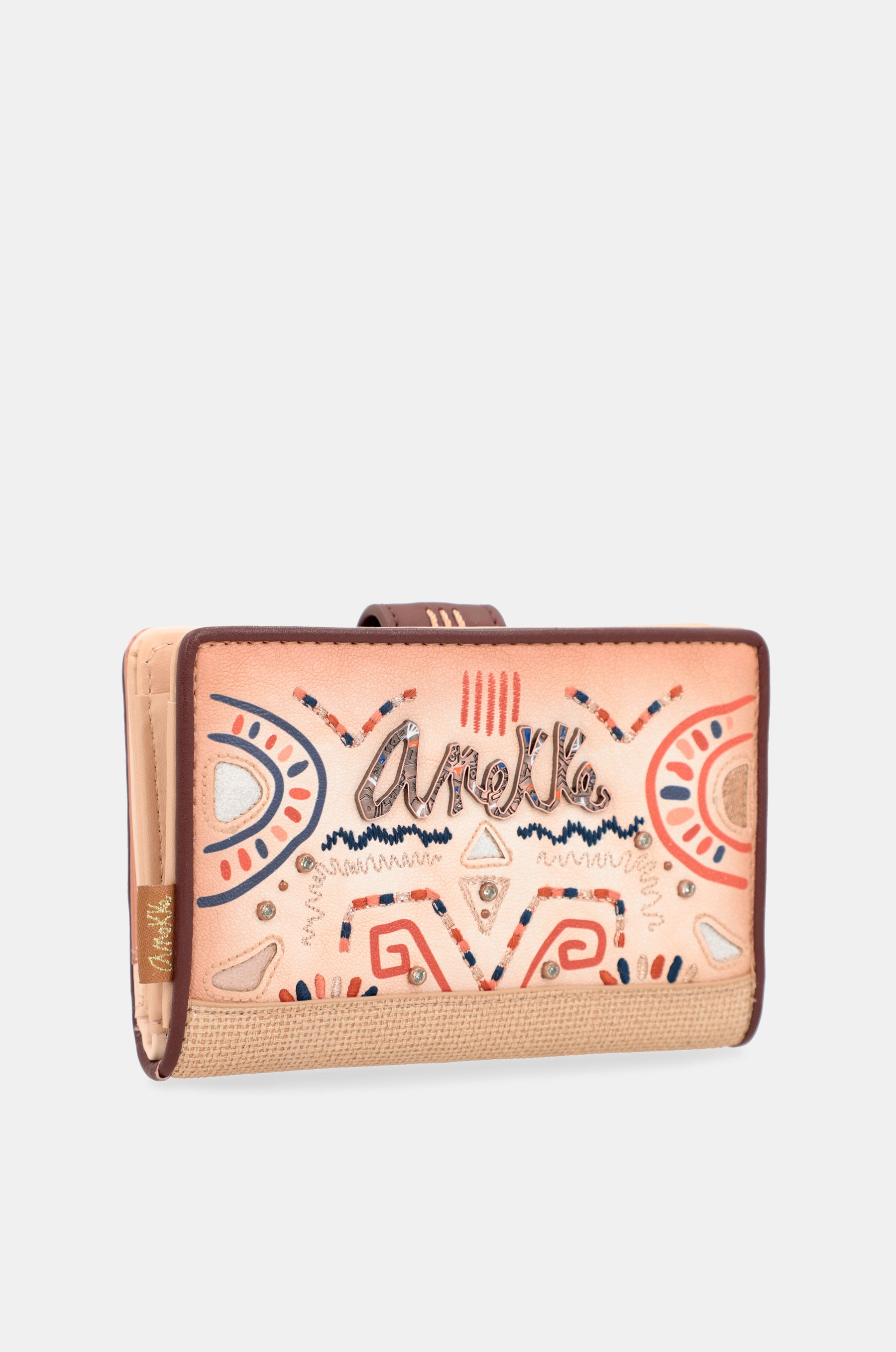 Tribe medium ethnic print RFID wallet