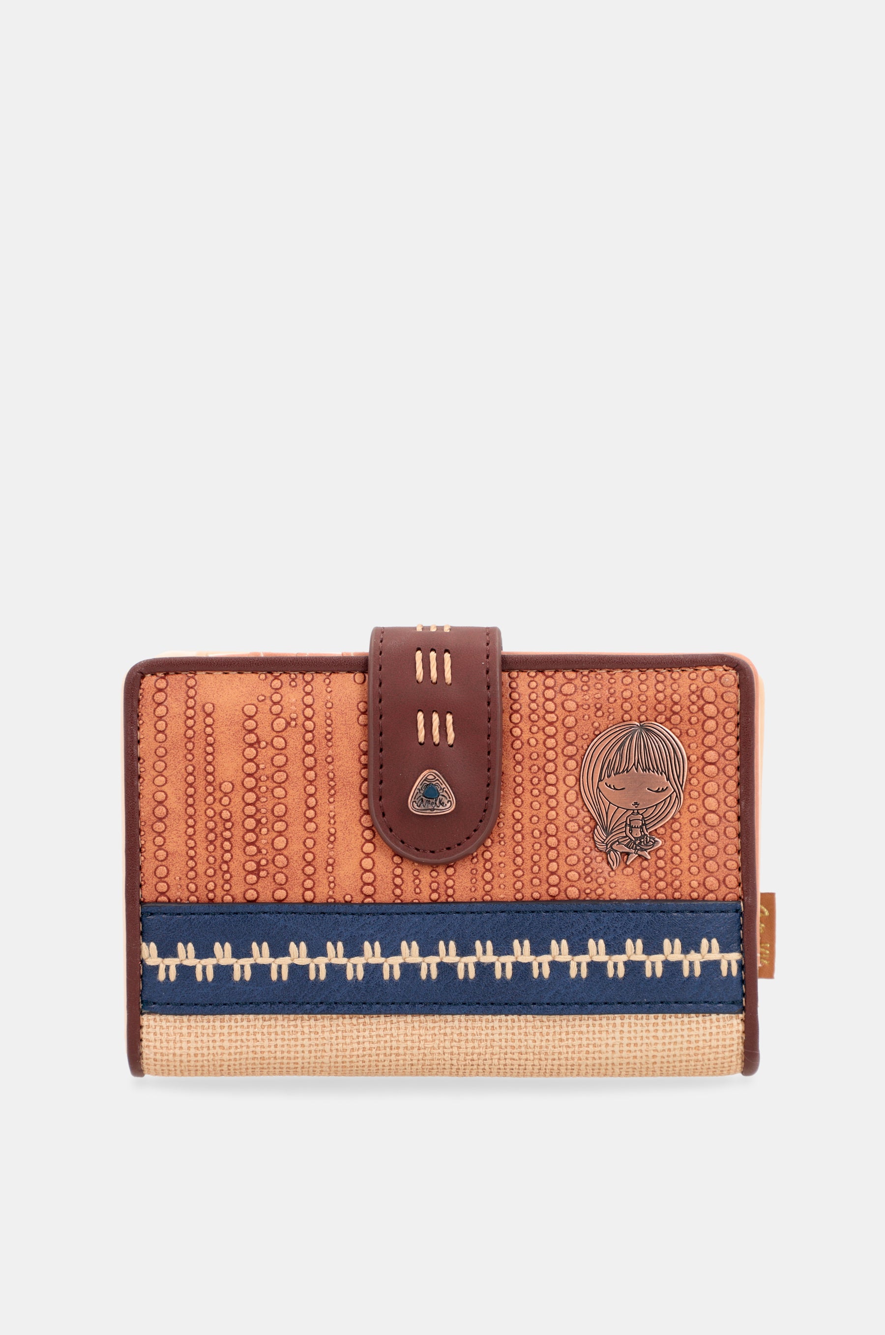 Tribe medium ethnic print RFID wallet
