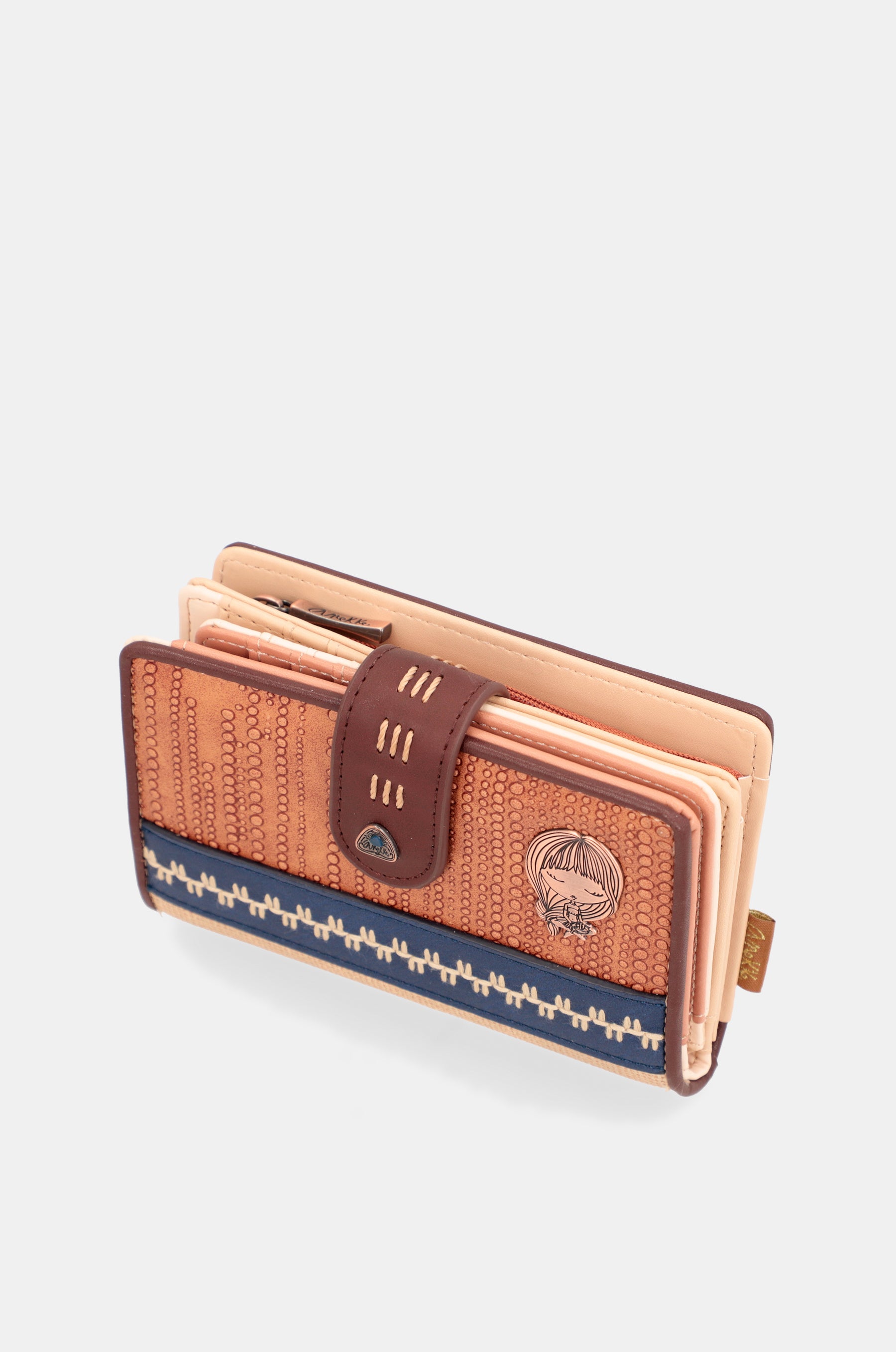 Tribe medium ethnic print RFID wallet