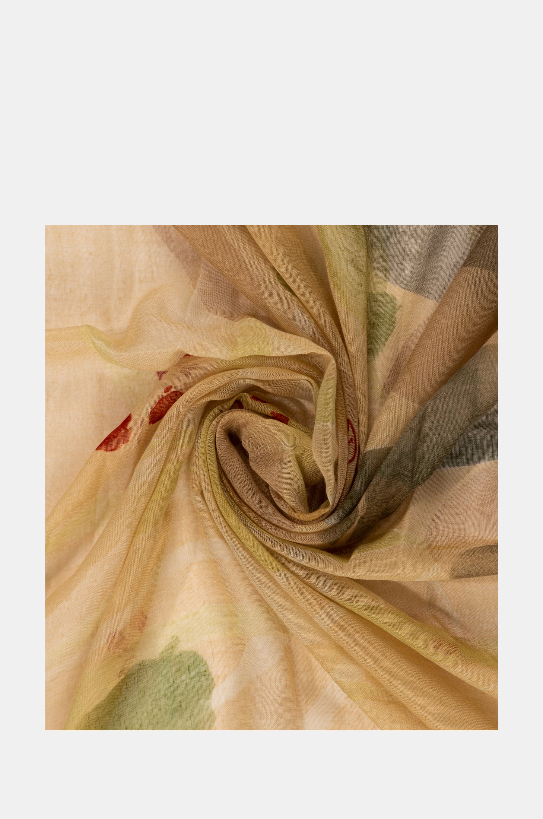 Amazonia green nature print scarf