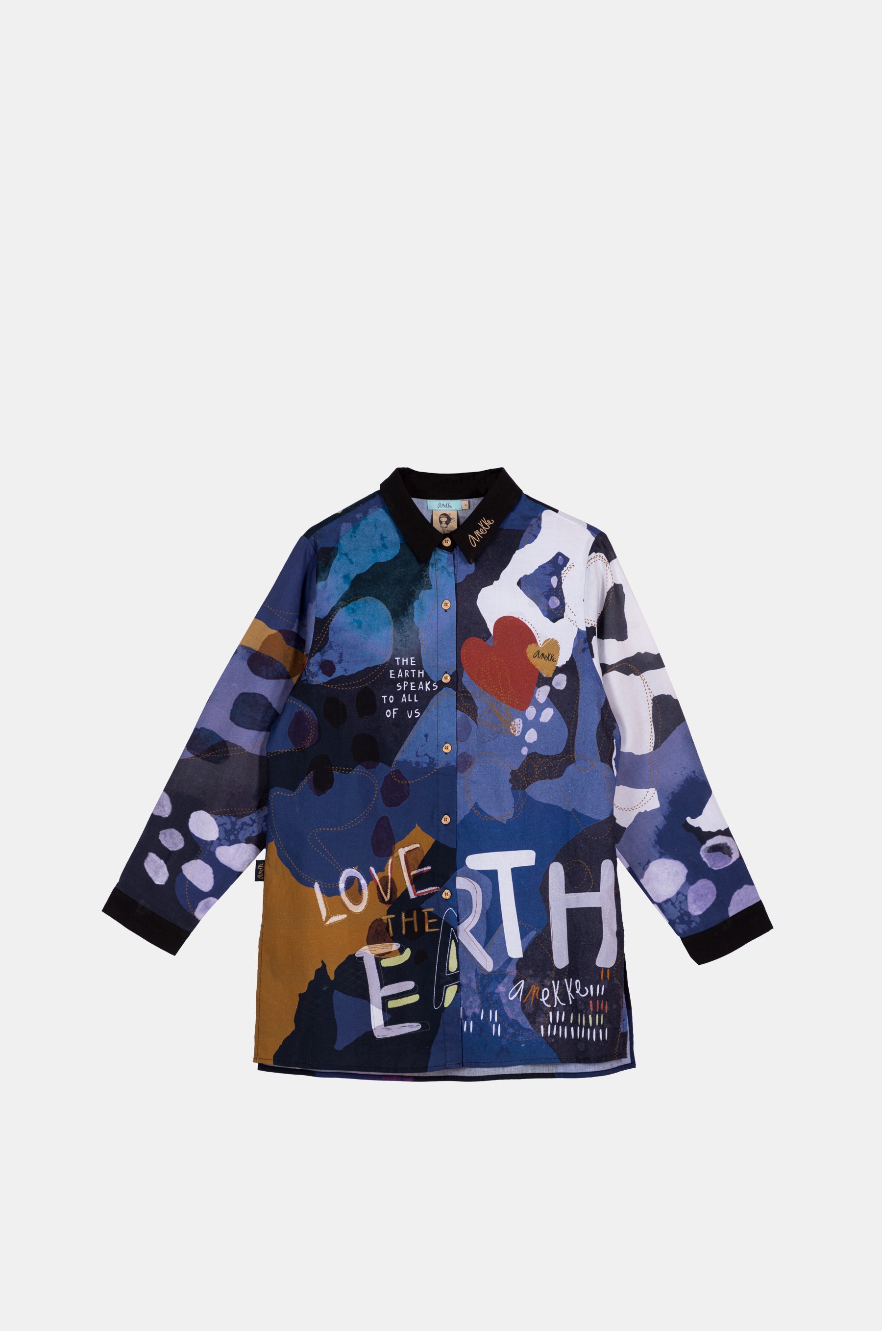 Earth print shirt