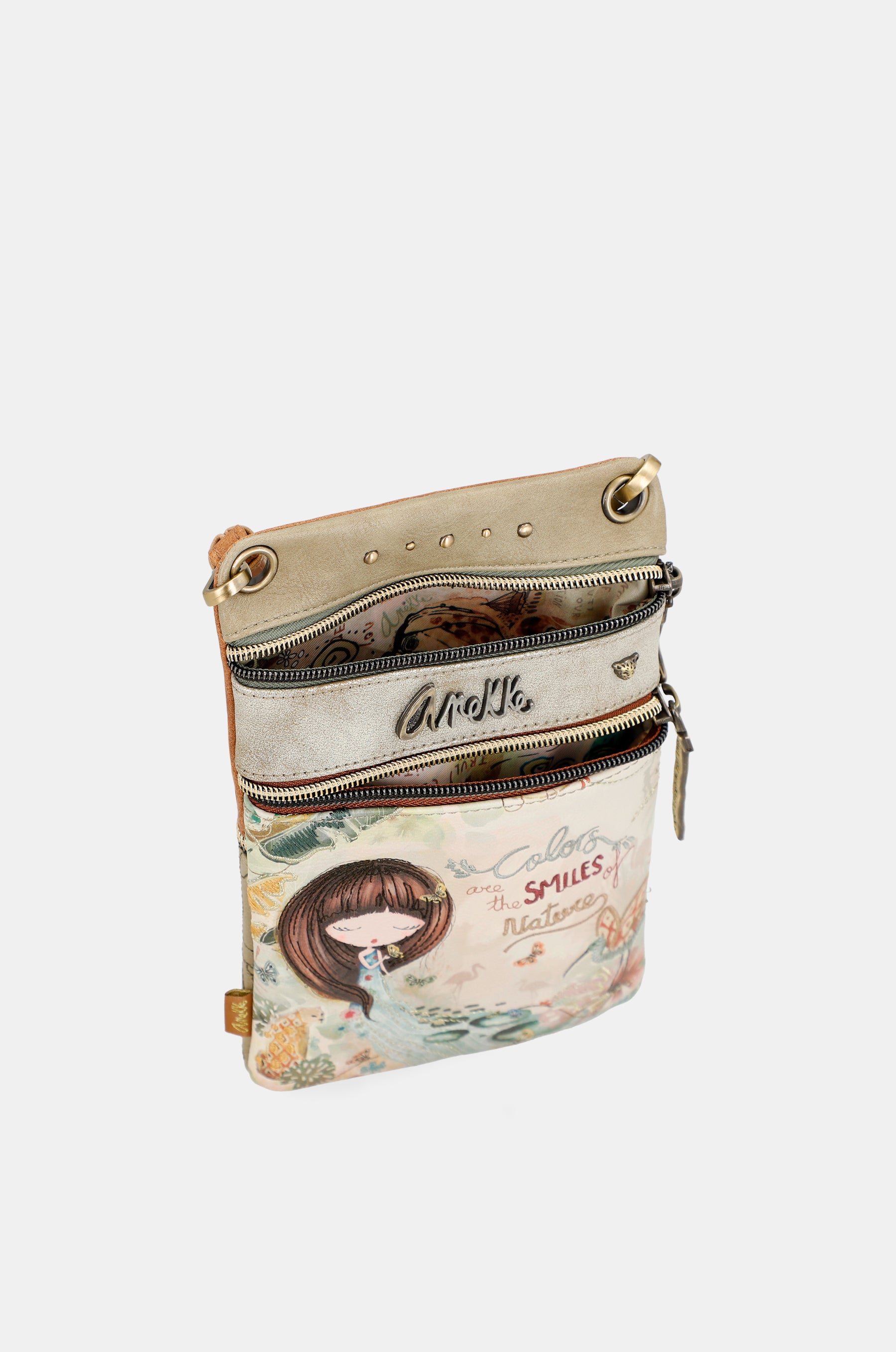 Amazonia mini crossbody bag with double compartment