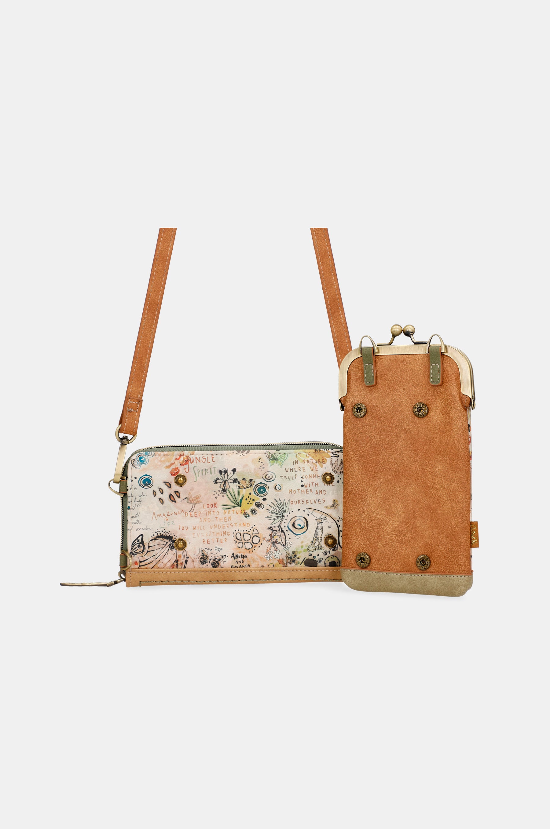 Butterfly 2 in 1 messenger and wallet bag