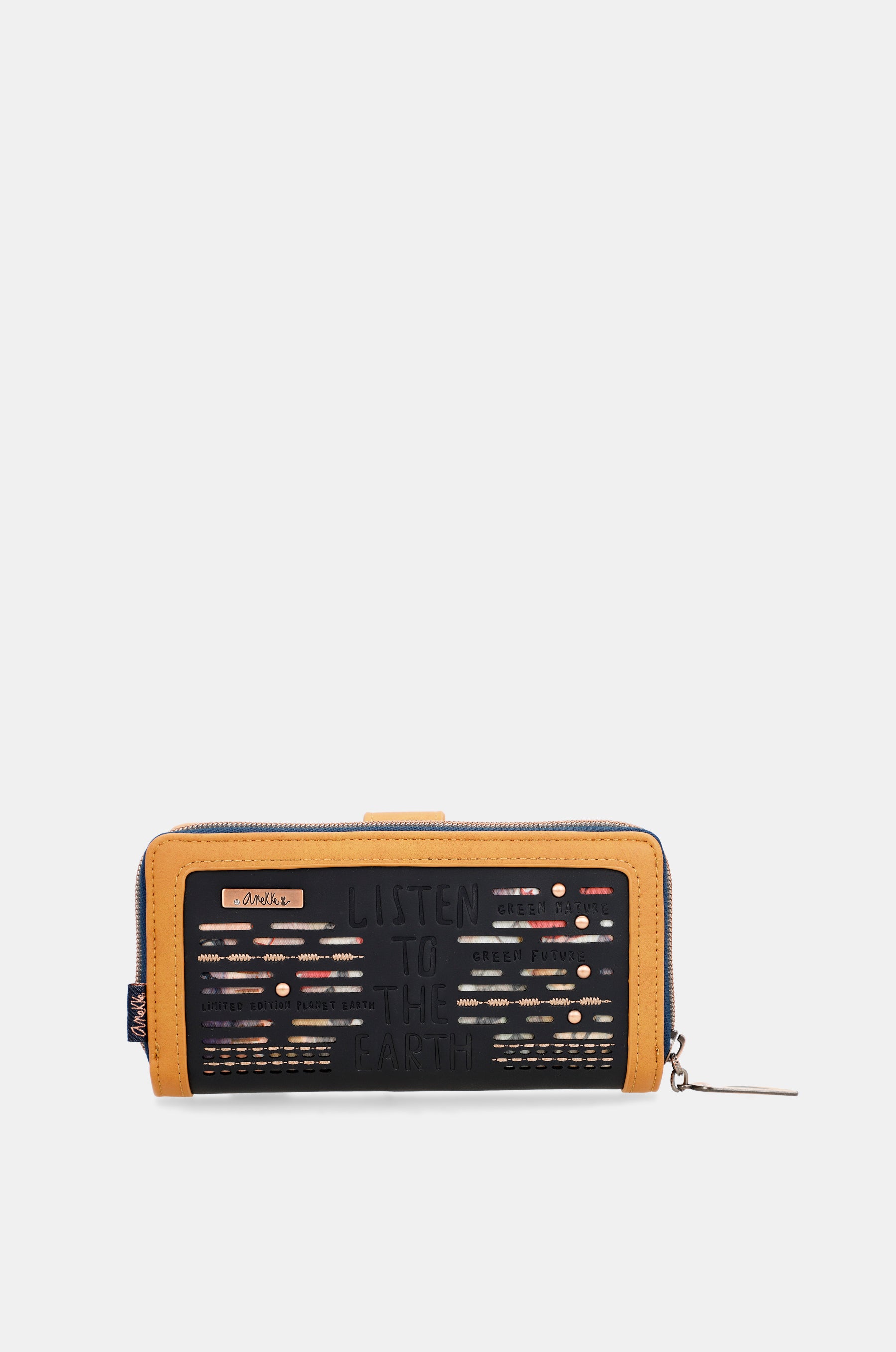 Nature Pachamama navy blue large RFID wallet