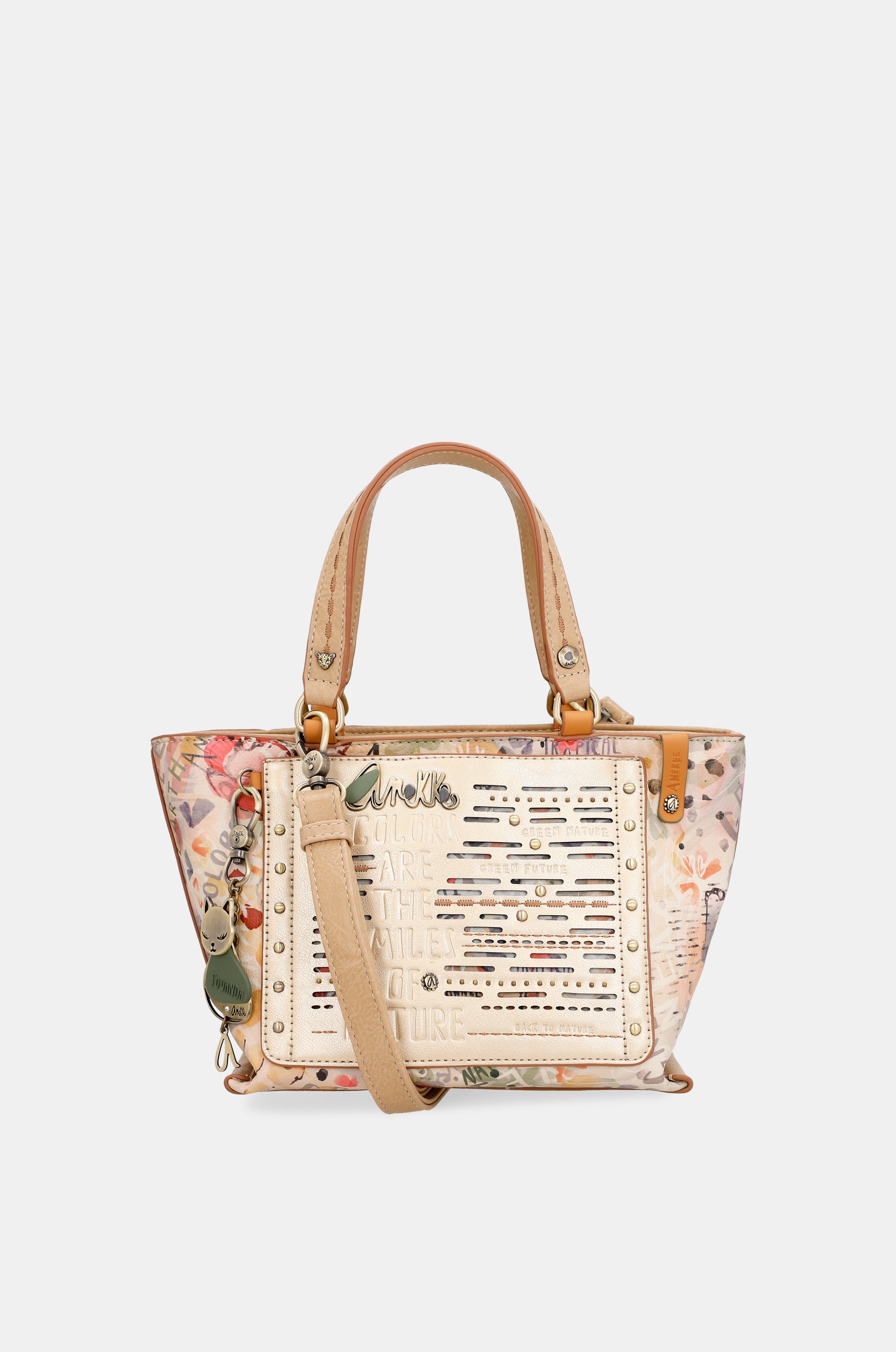 Nature Pachamama golden tote bag
