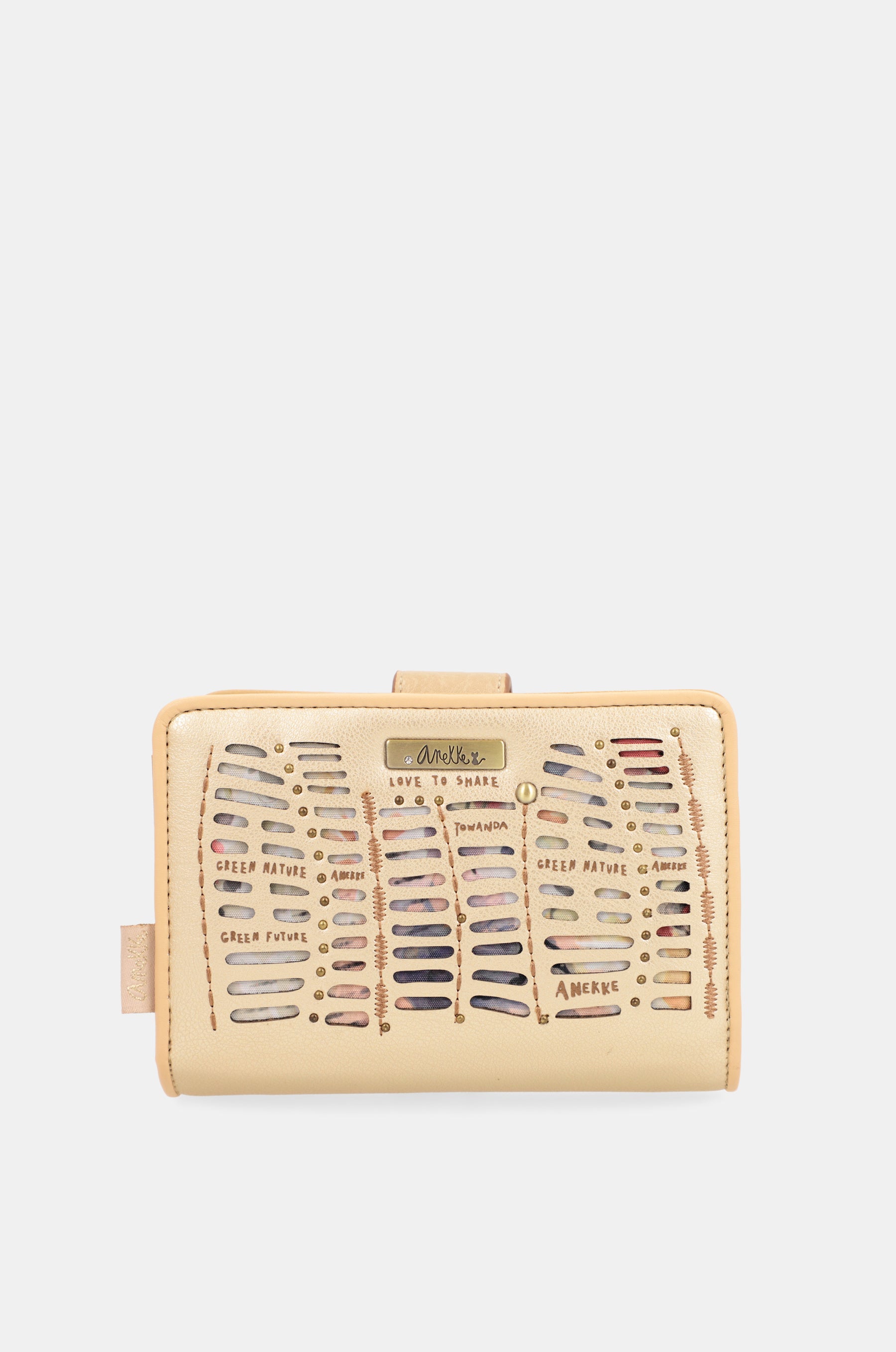 Nature Pachamama gold medium RFID wallet