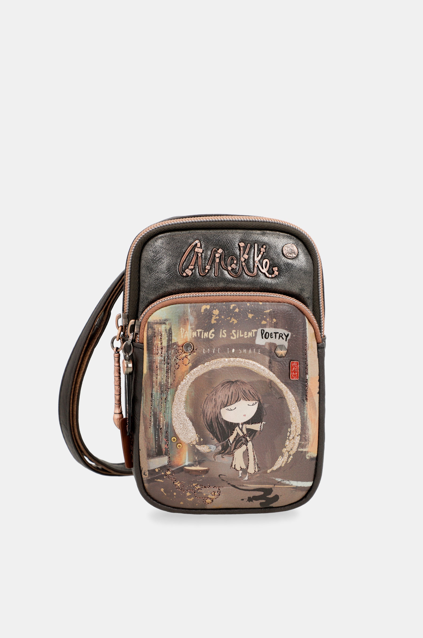 Shōen triple compartment mini shoulder bag