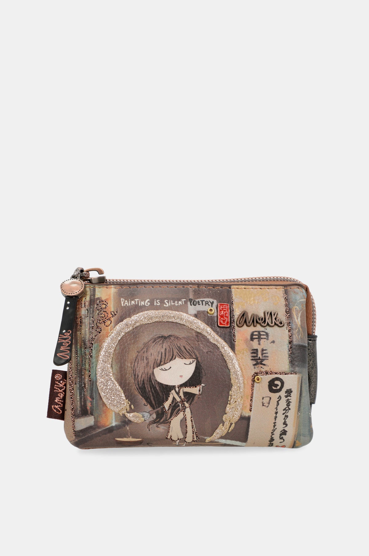Shōen triple compartment purse