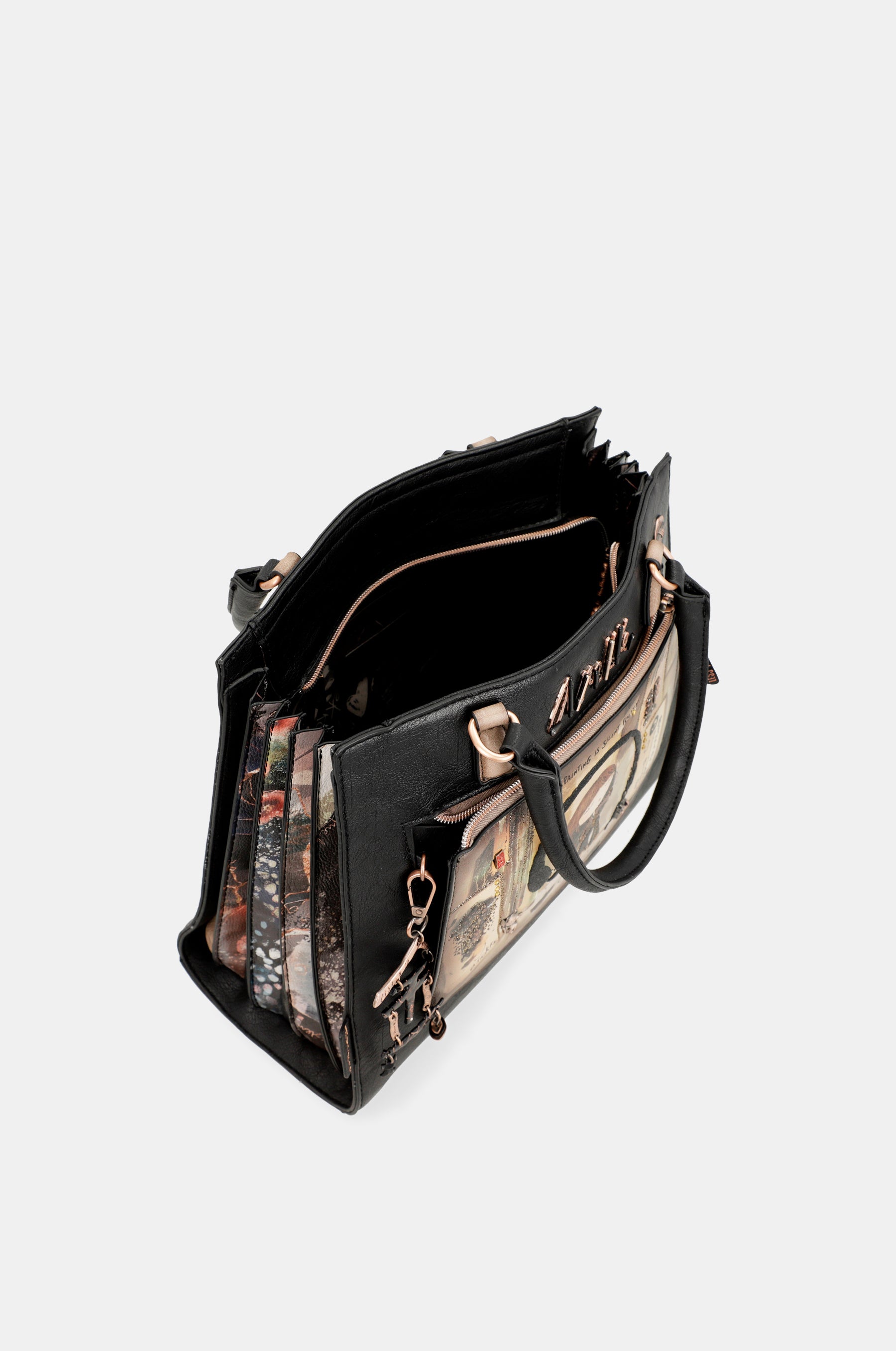 Shōen black tote with shoulder strap
