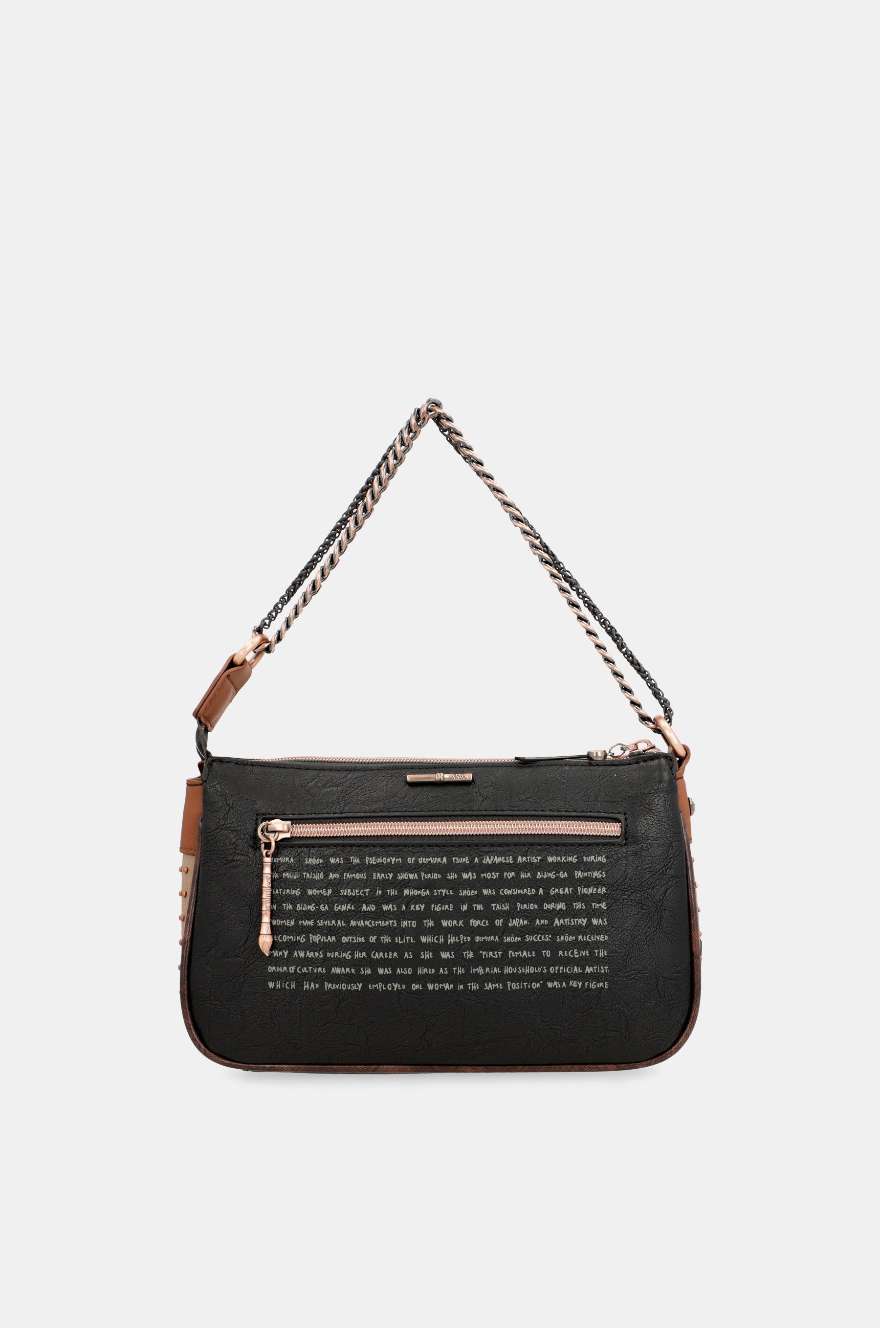 Shōen metal handle baguette bag
