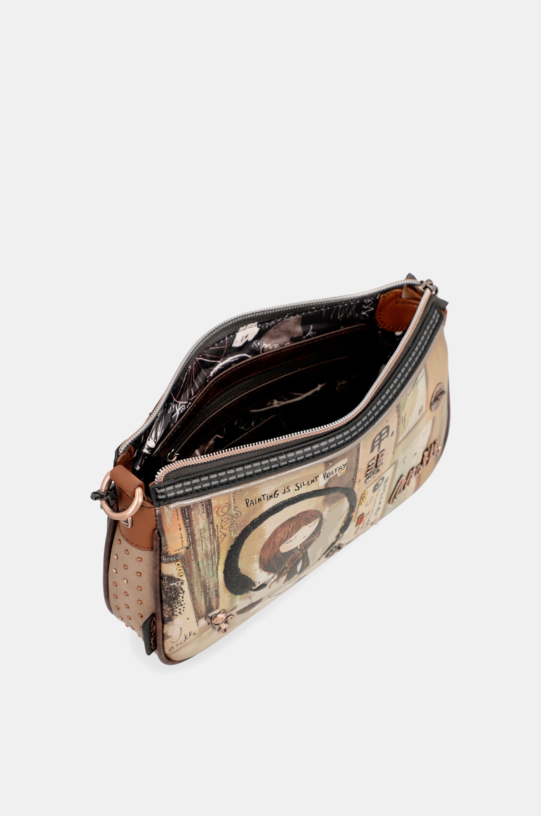 Shōen metal handle baguette bag