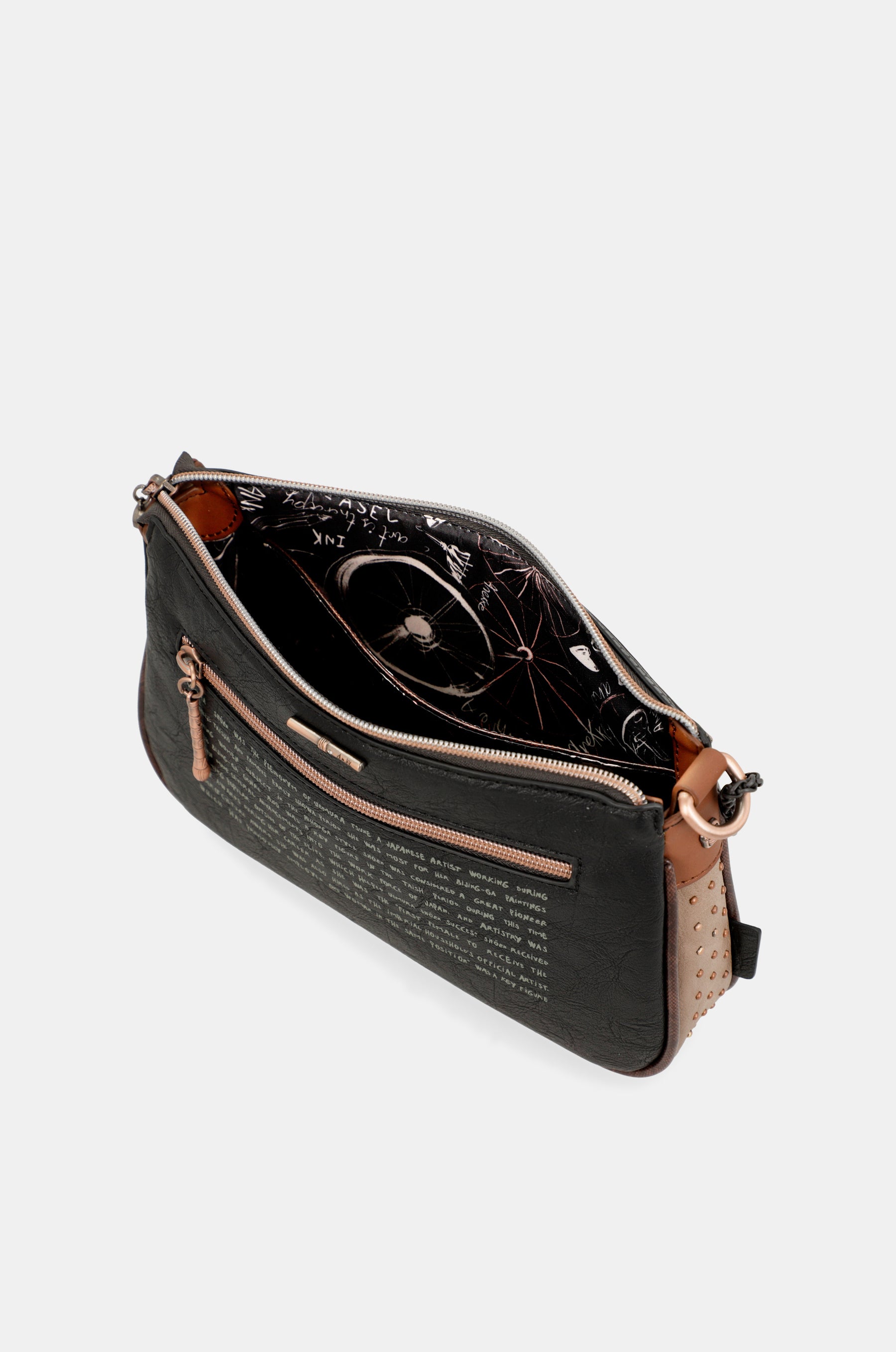 Shōen metal handle baguette bag