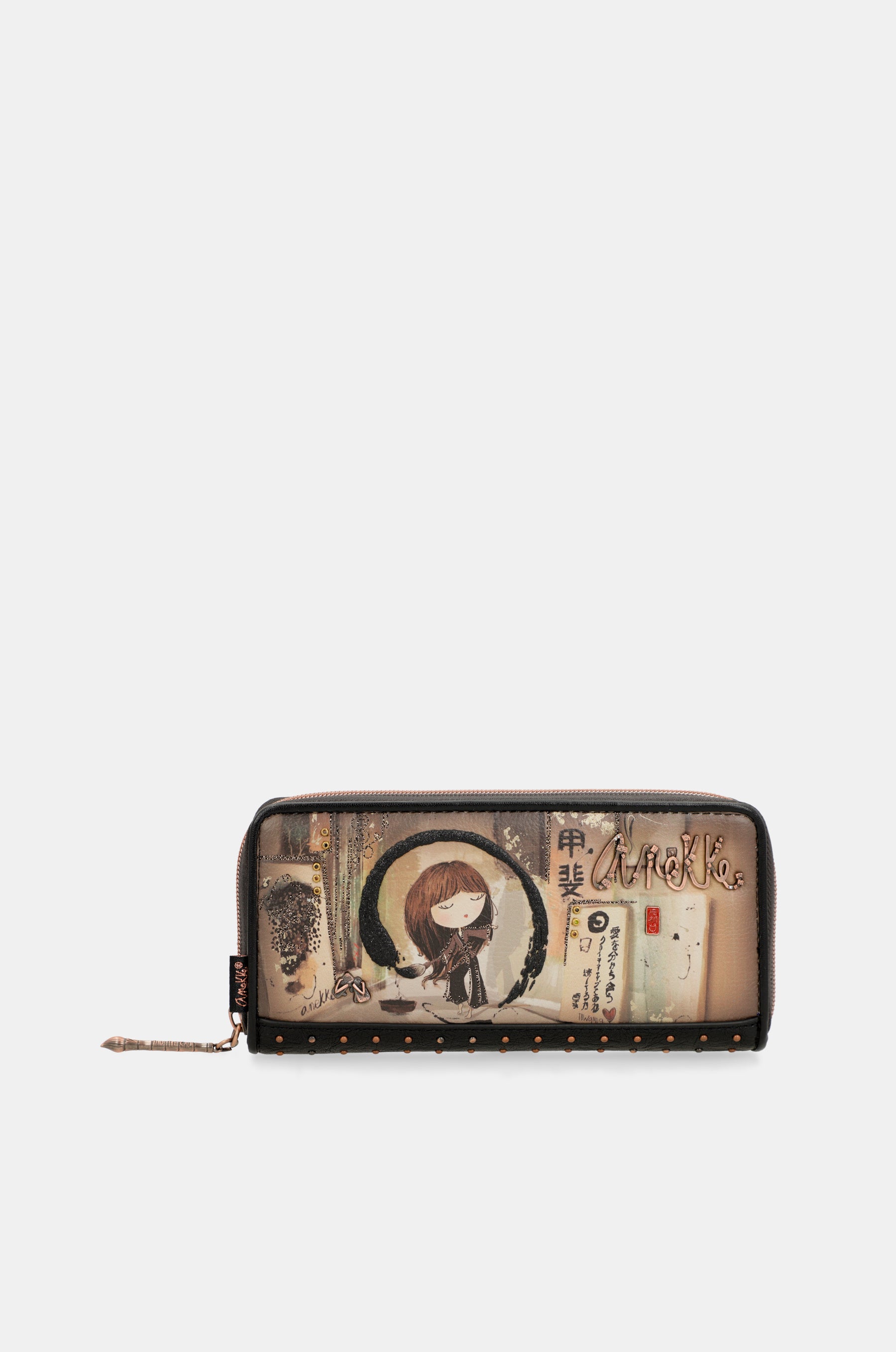Shōen large black RFID wallet