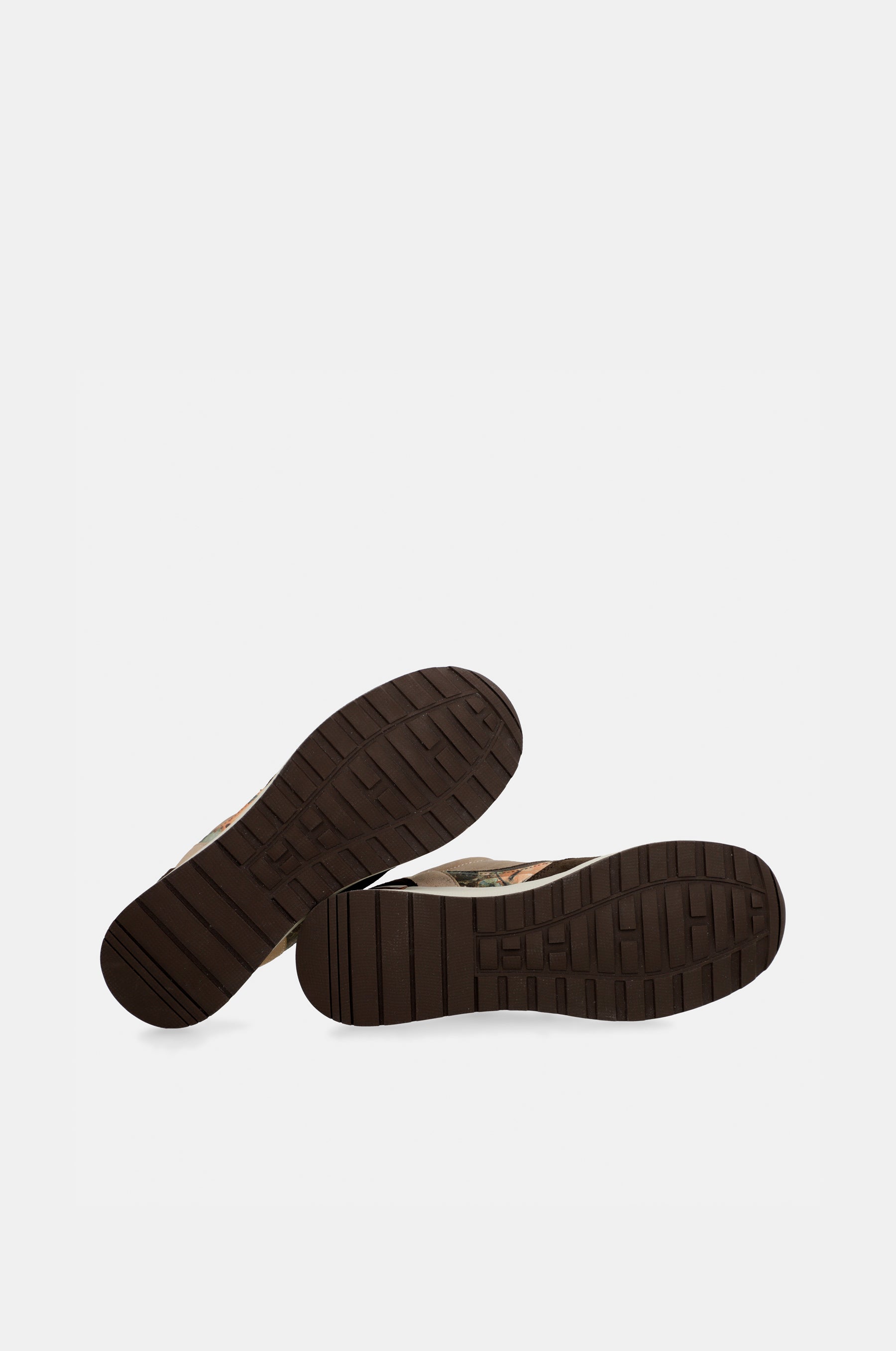 Brown Padded Sports Sneakers with Wedge