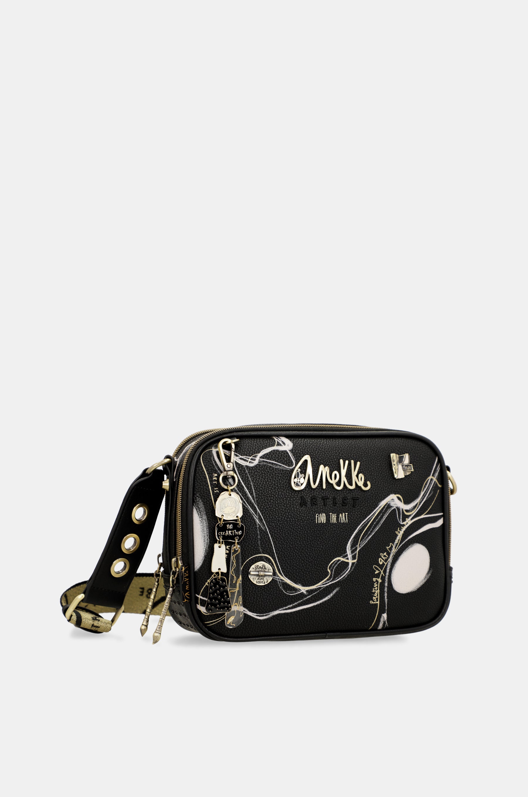 Nature Shodō black shoulder bag with 2 compartments