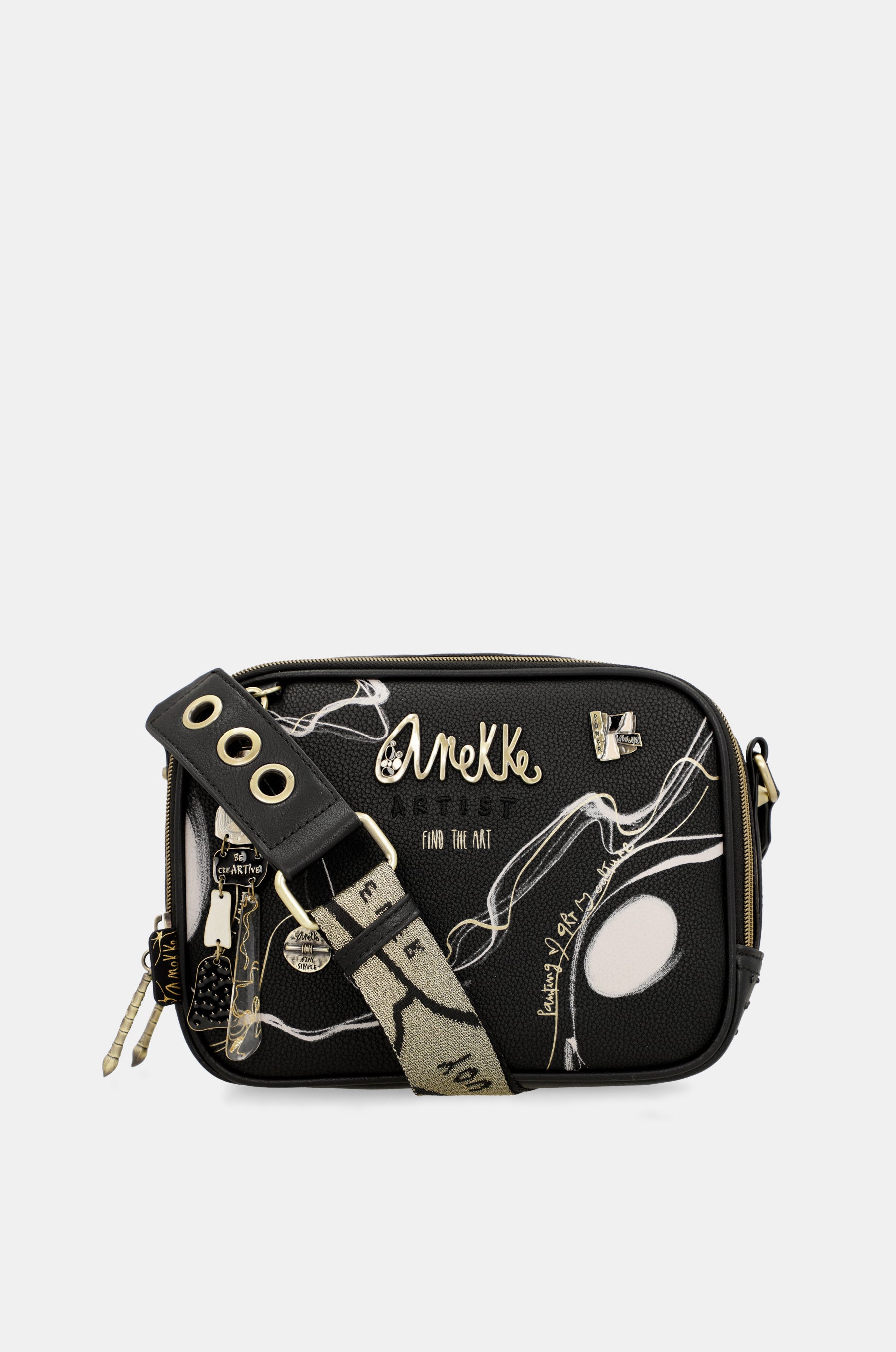 Nature Shodō black shoulder bag with 2 compartments