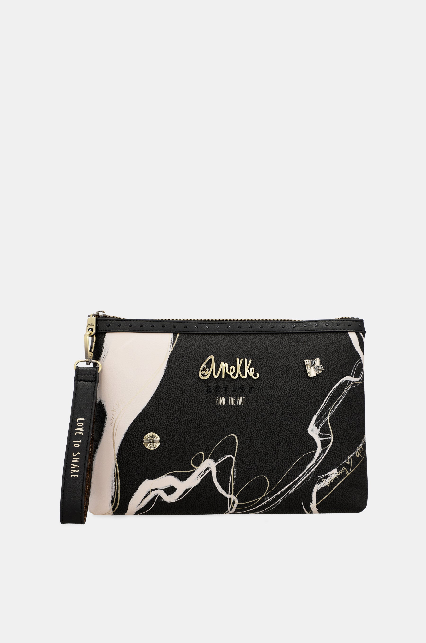 Nature Shodō black clutch bag