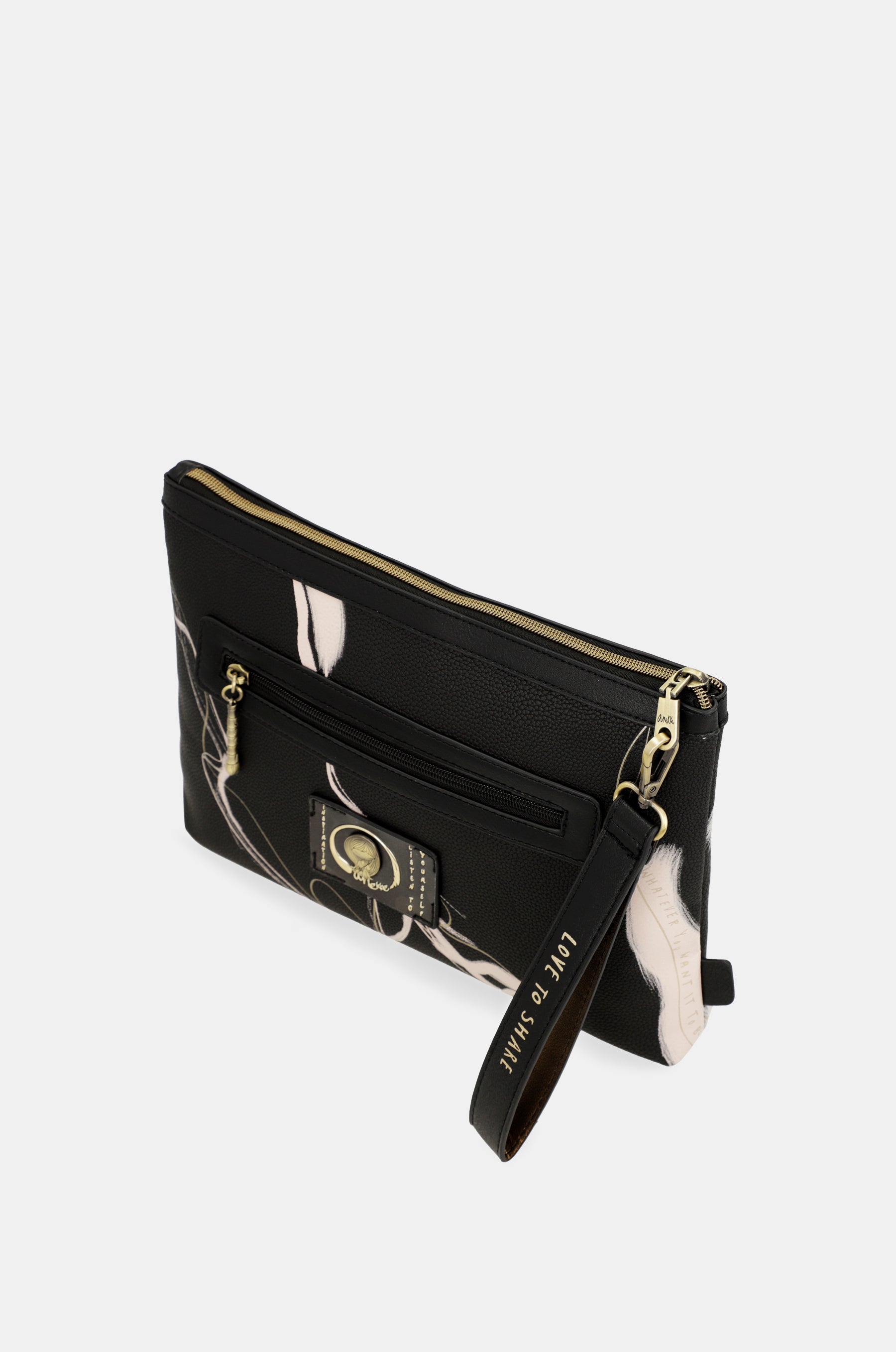 Nature Shodō black clutch bag