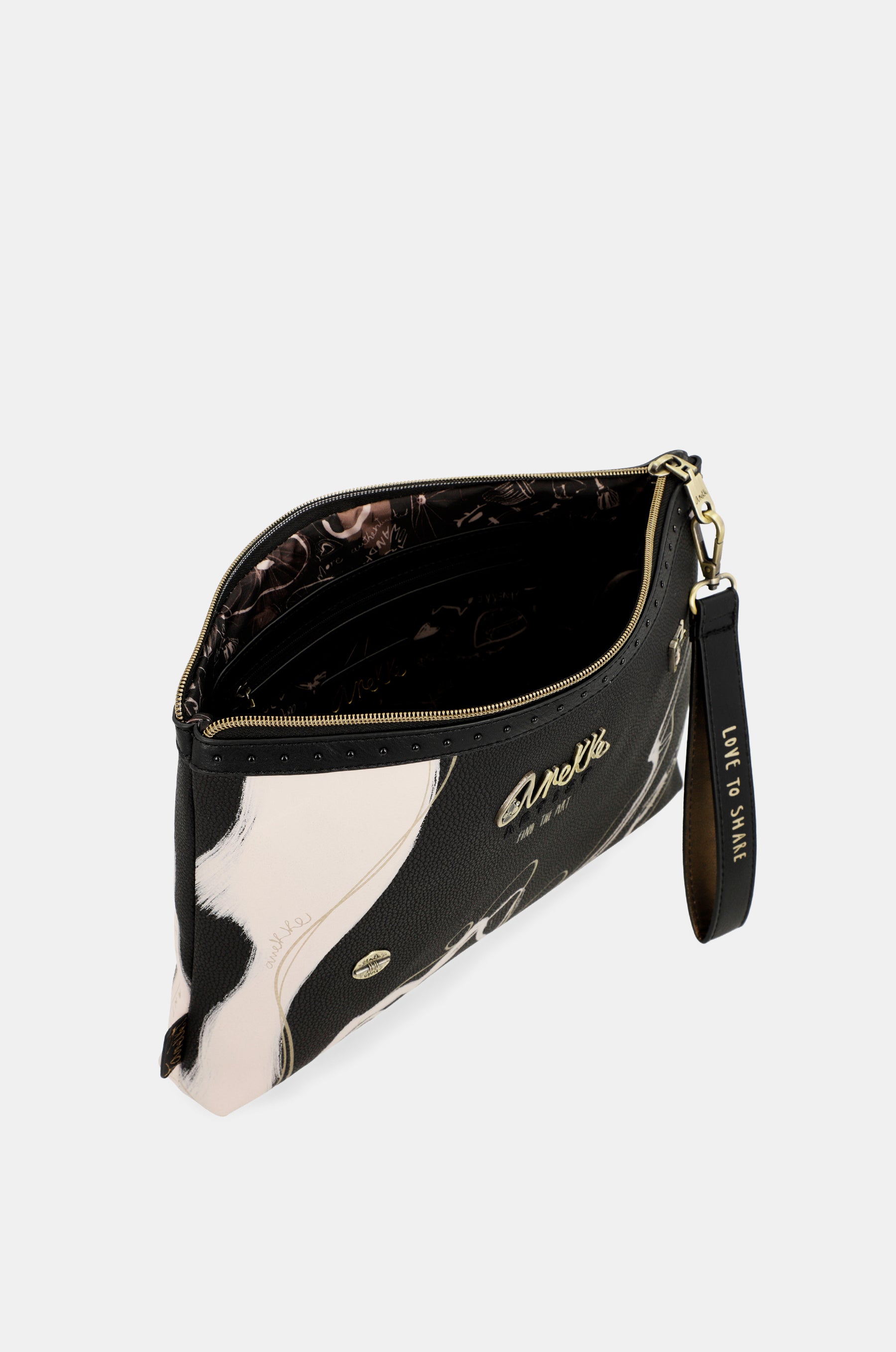 Nature Shodō black clutch bag