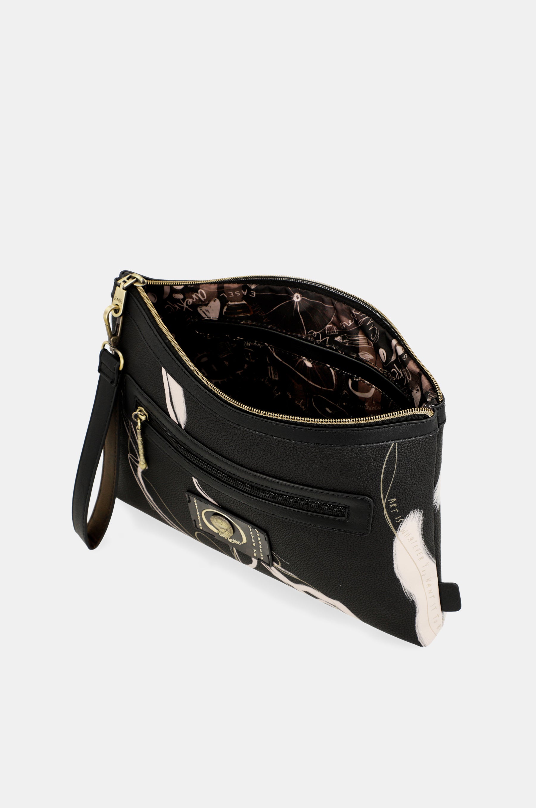 Nature Shodō black clutch bag