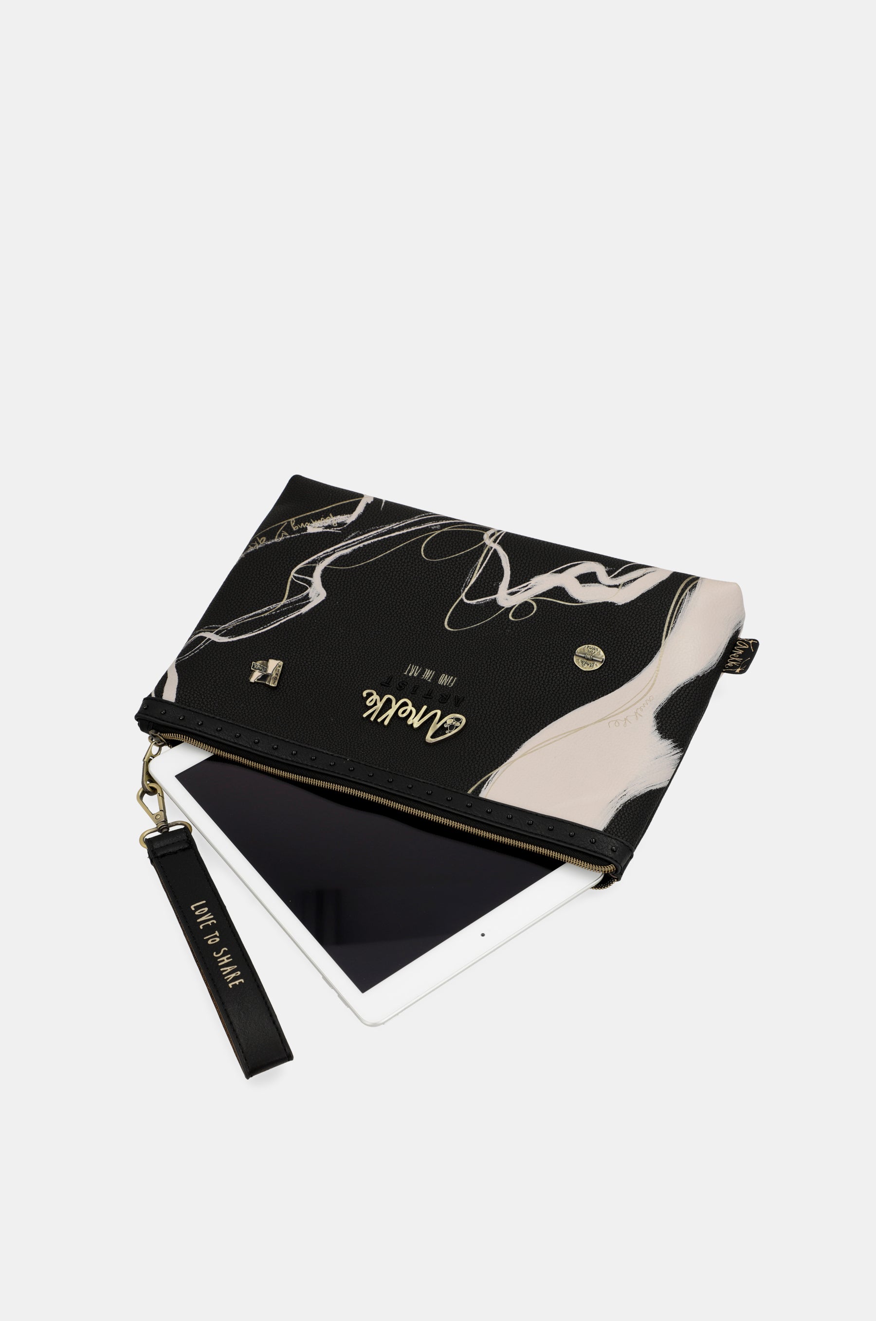 Nature Shodō black clutch bag