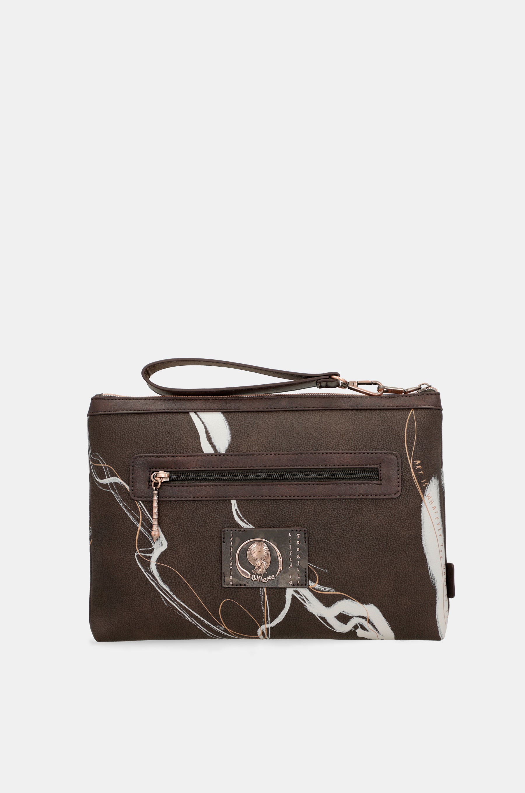 Nature Shodō brown clutch bag