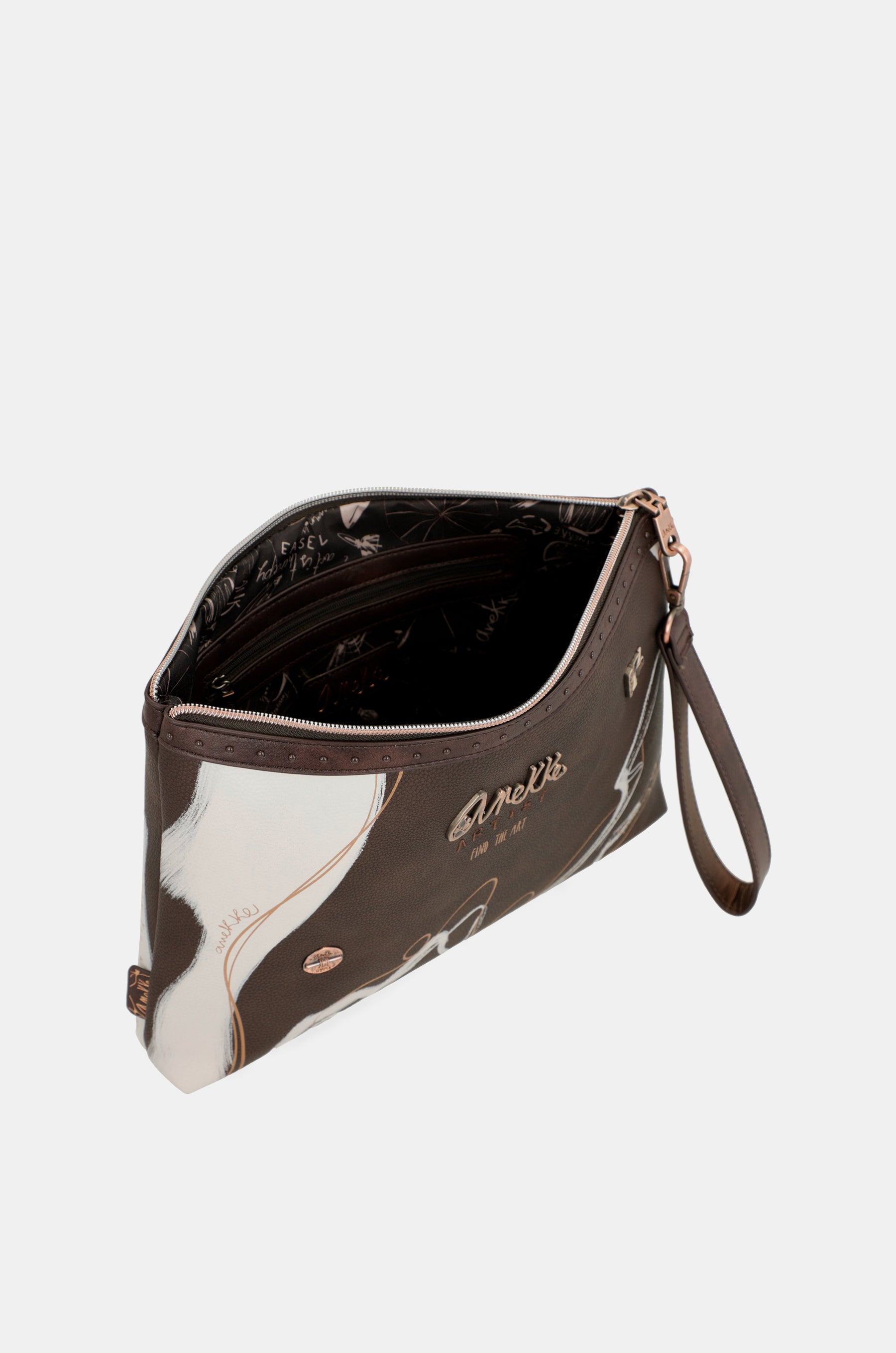 Nature Shodō brown clutch bag