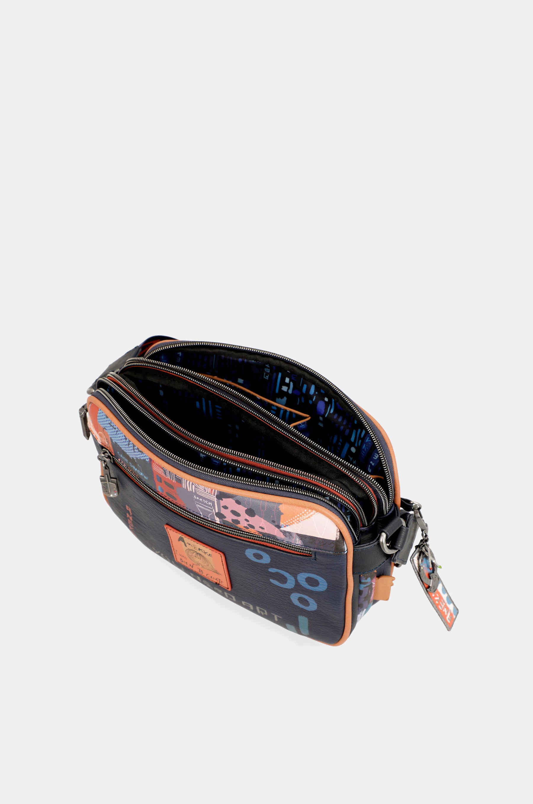 Contemporary 3 compartment messenger bag
