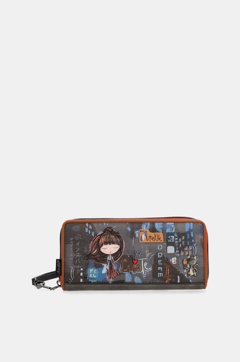Contemporary Large Embossed RFID Wallet
