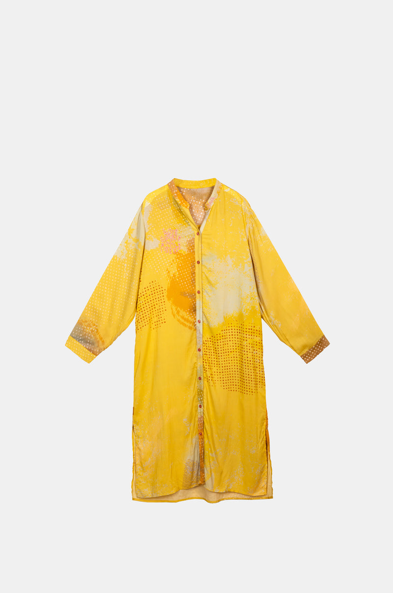 Yellow shirt dress