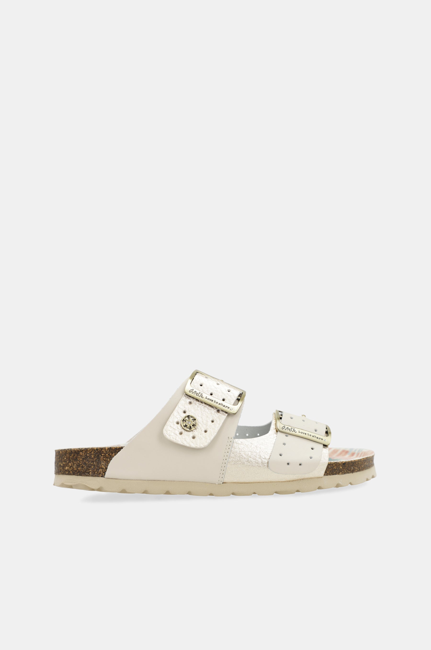 Women's gold bio sandals