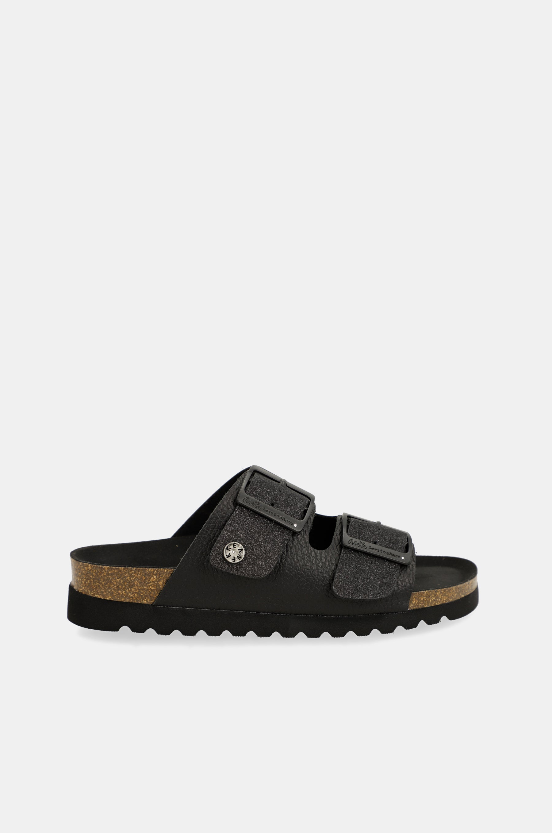 Women's black bio sandals