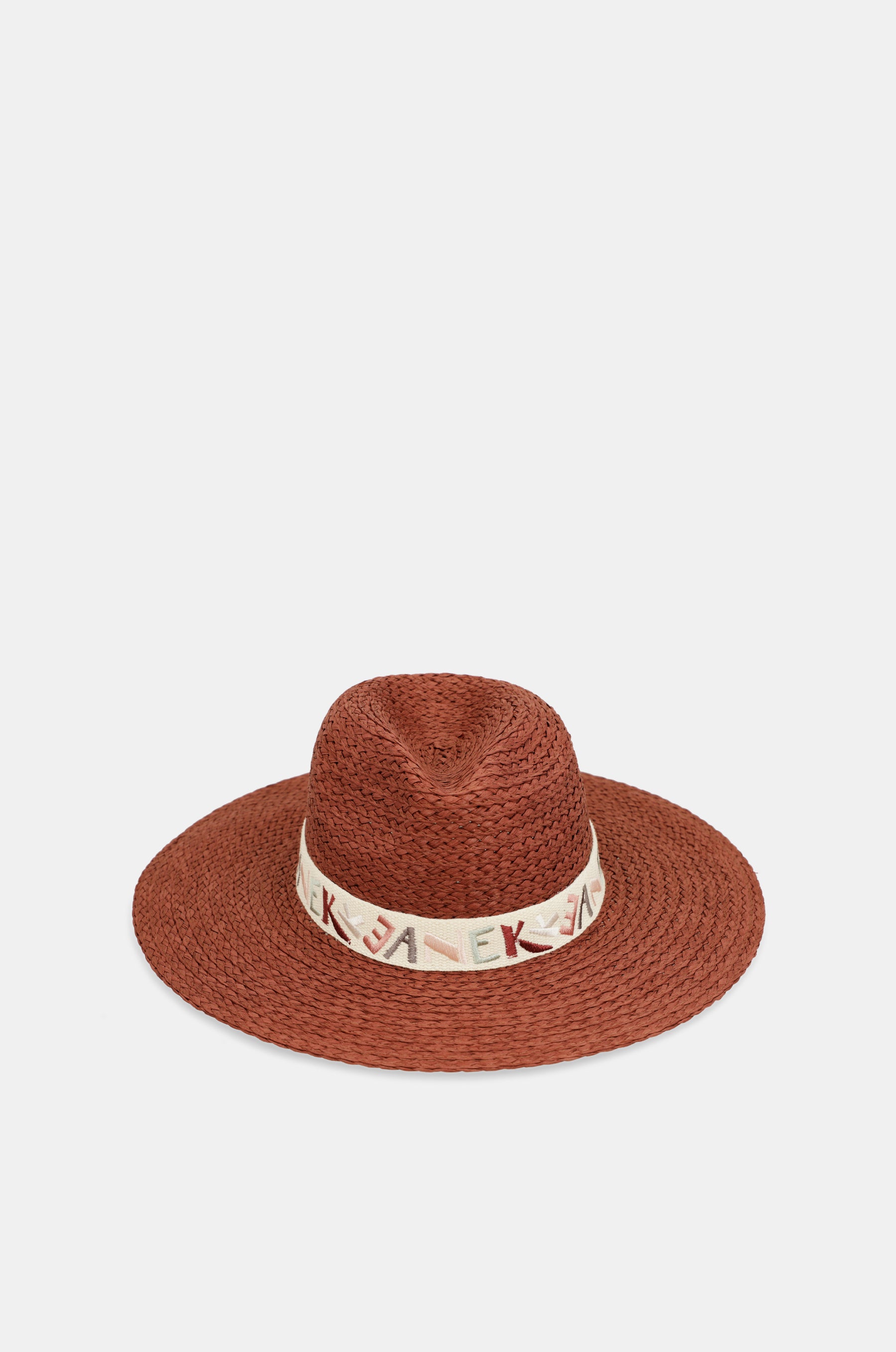 Terracotta raffia hat