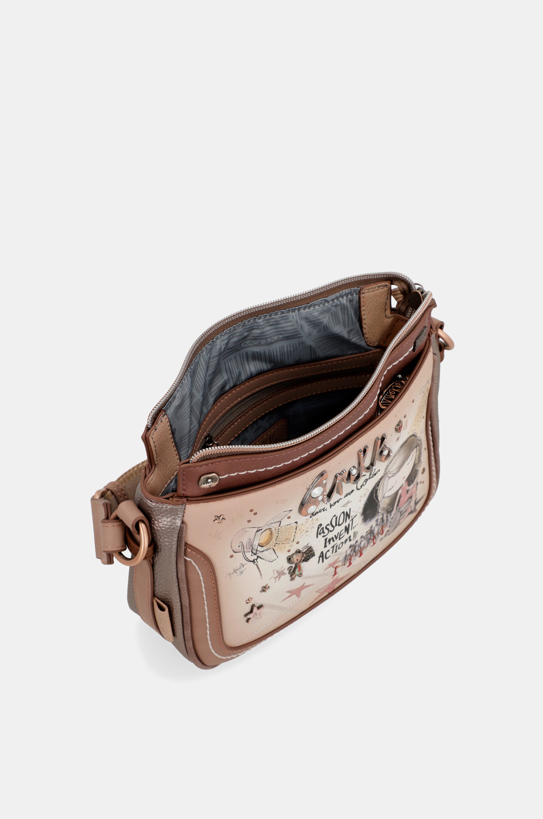 Hollywood 3-compartment crossbody bag