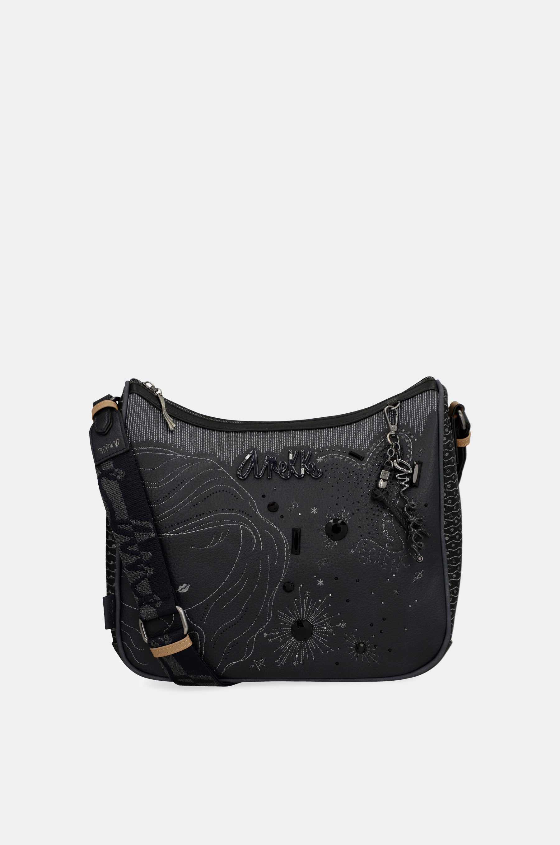 Studio navy blue large crossbody bag