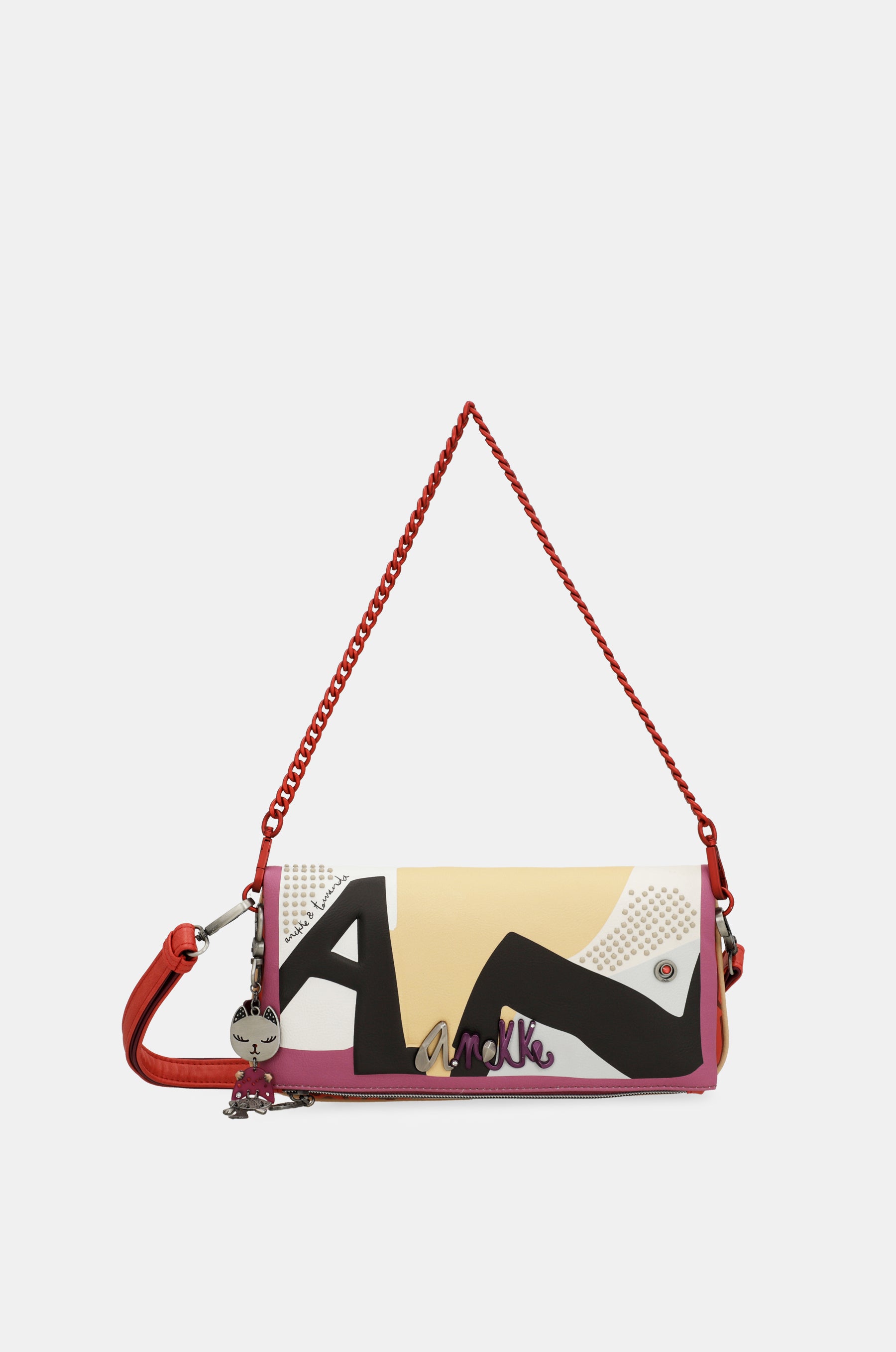 Fashion crossbody bag with metal handle