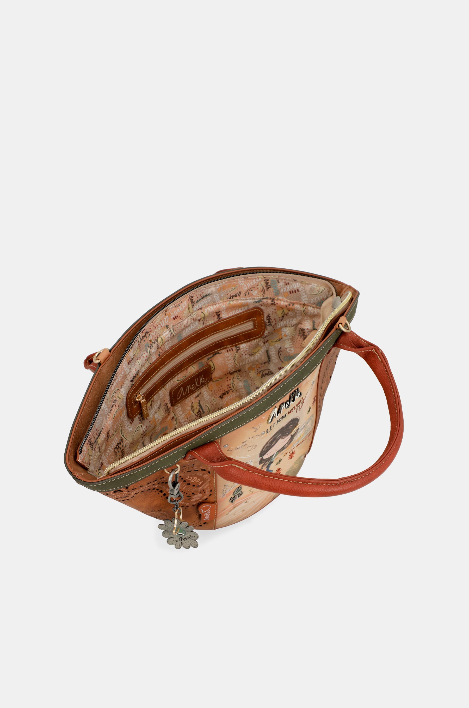 Peace & Love camel basket bag