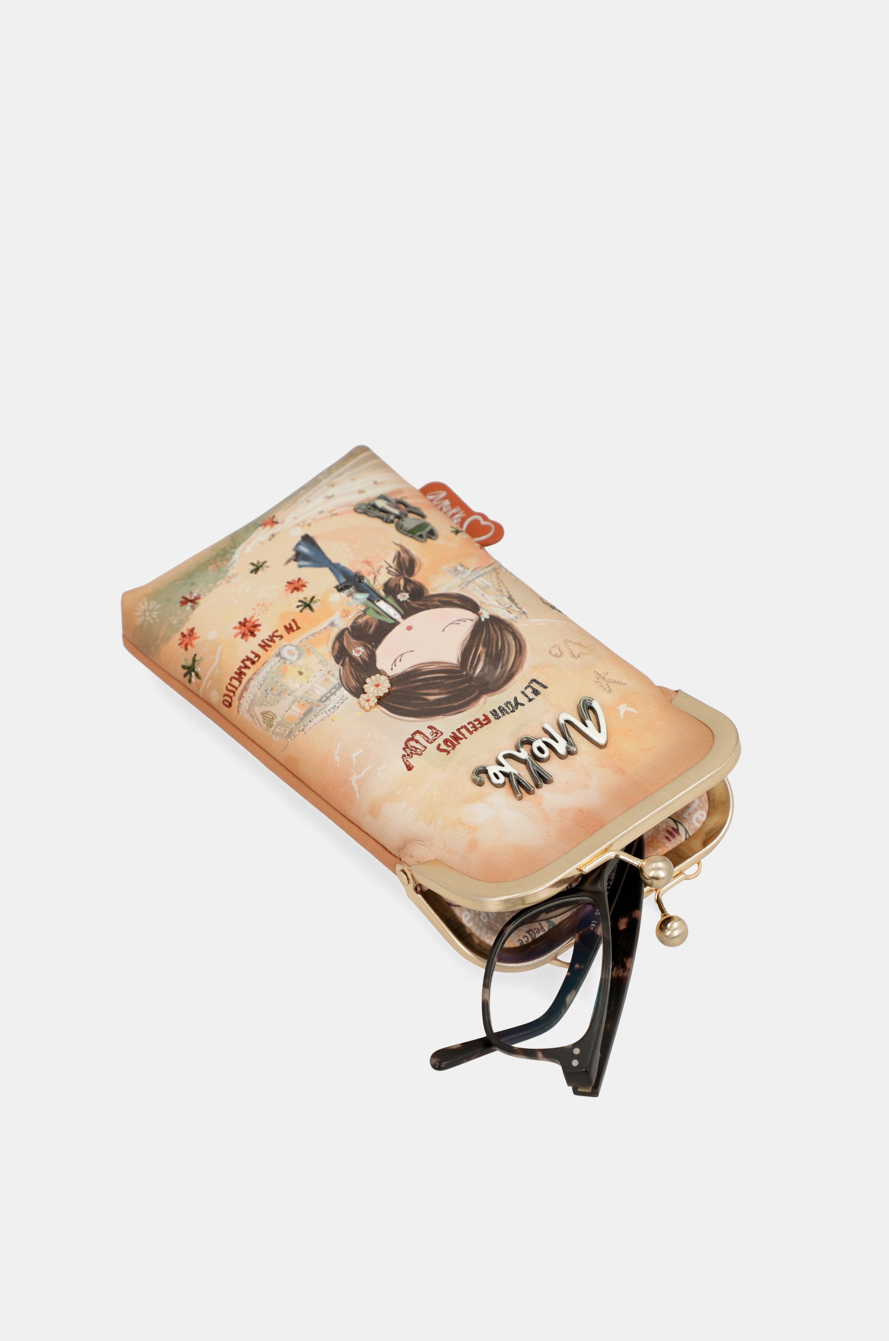 Peace & Love camel 3-in-1 RFID wallet bag