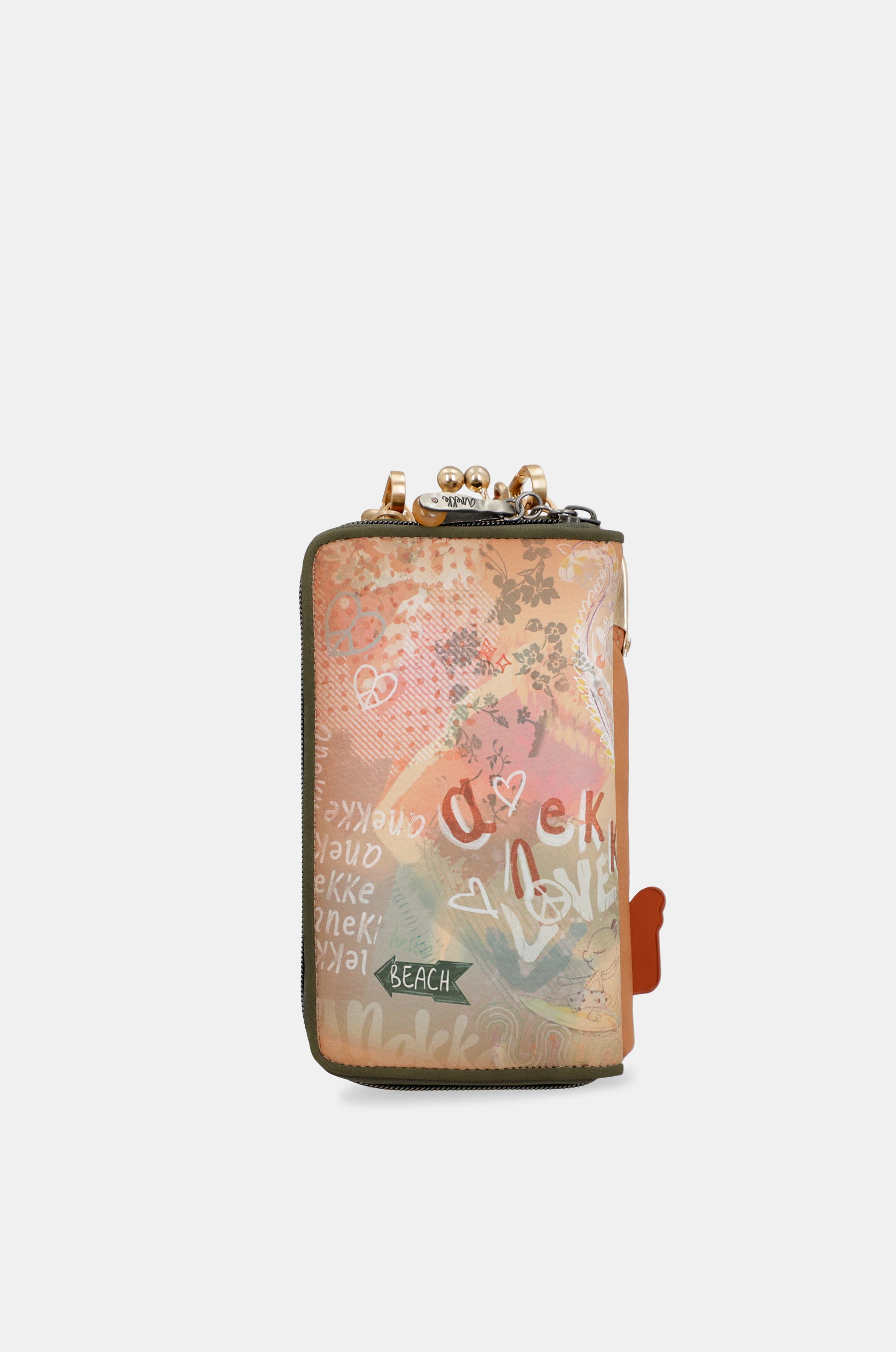 Peace & Love camel 3-in-1 RFID wallet bag
